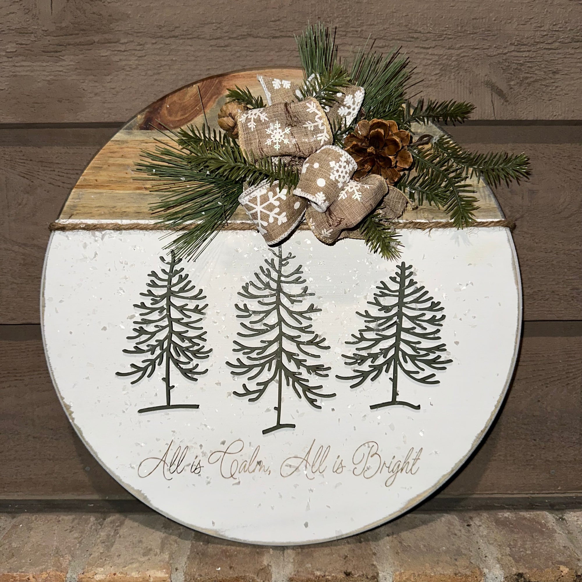 All is Calm, All is Bright | 15" Handmade Sign