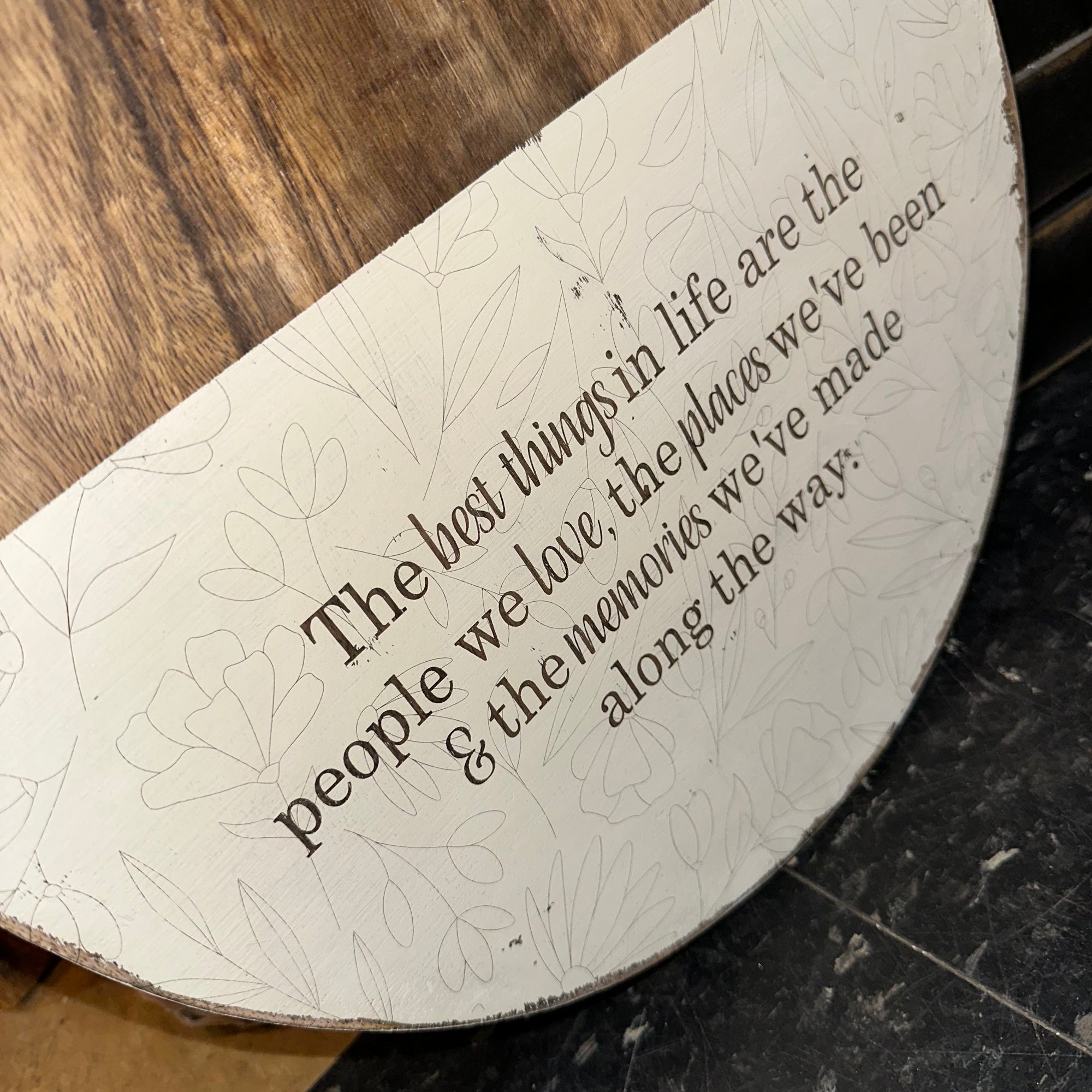 The Best Things in Life | Wood Trivet