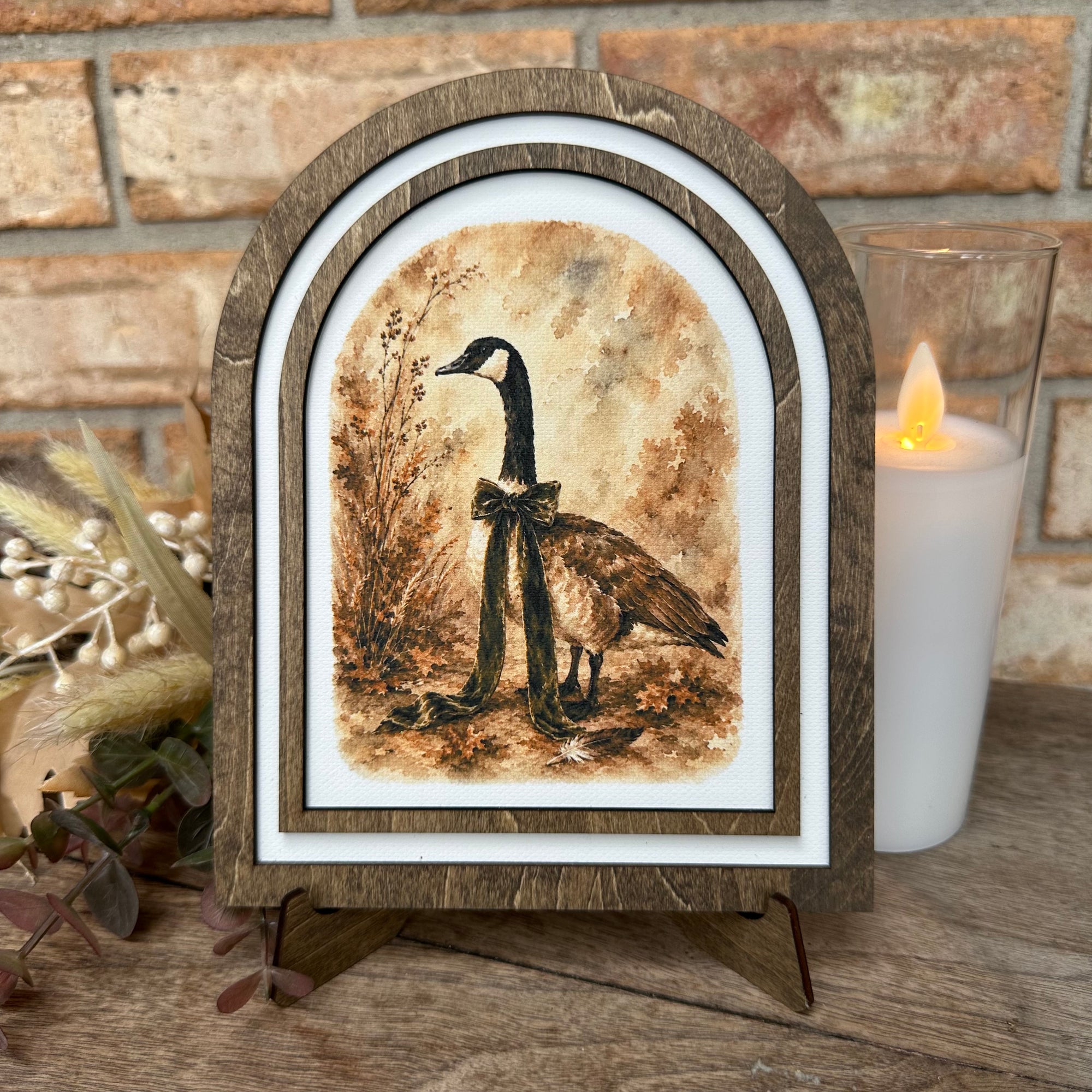 Dapper Autumn Goose | Canvas Artwork