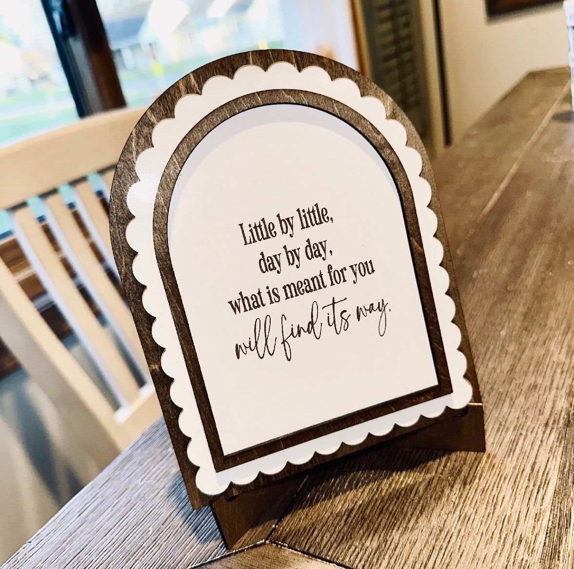 What’s Meant to be Will Find Its Way | Inspirational Handmade Arched Sign