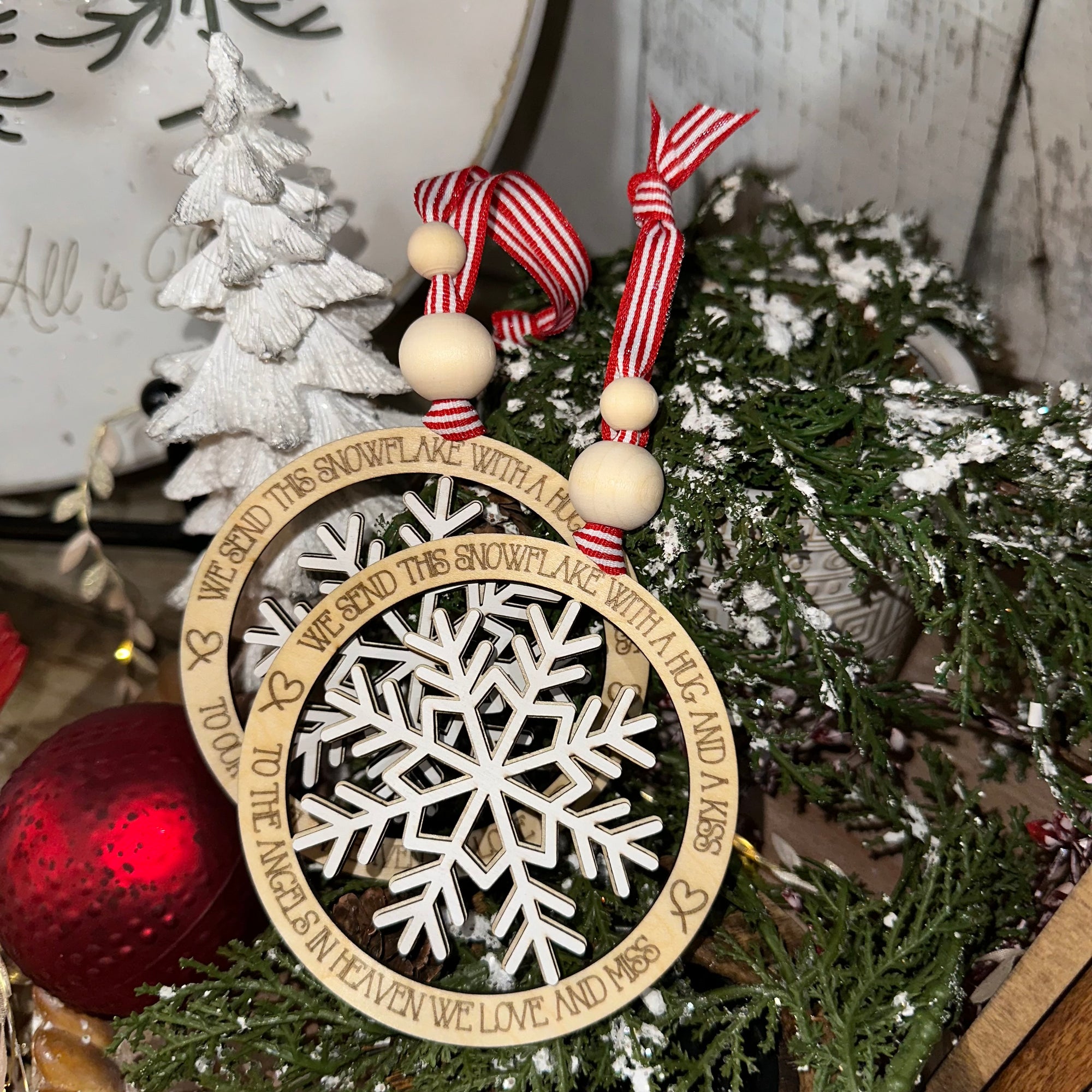 Snowflake Memorial | Engraved Ornament