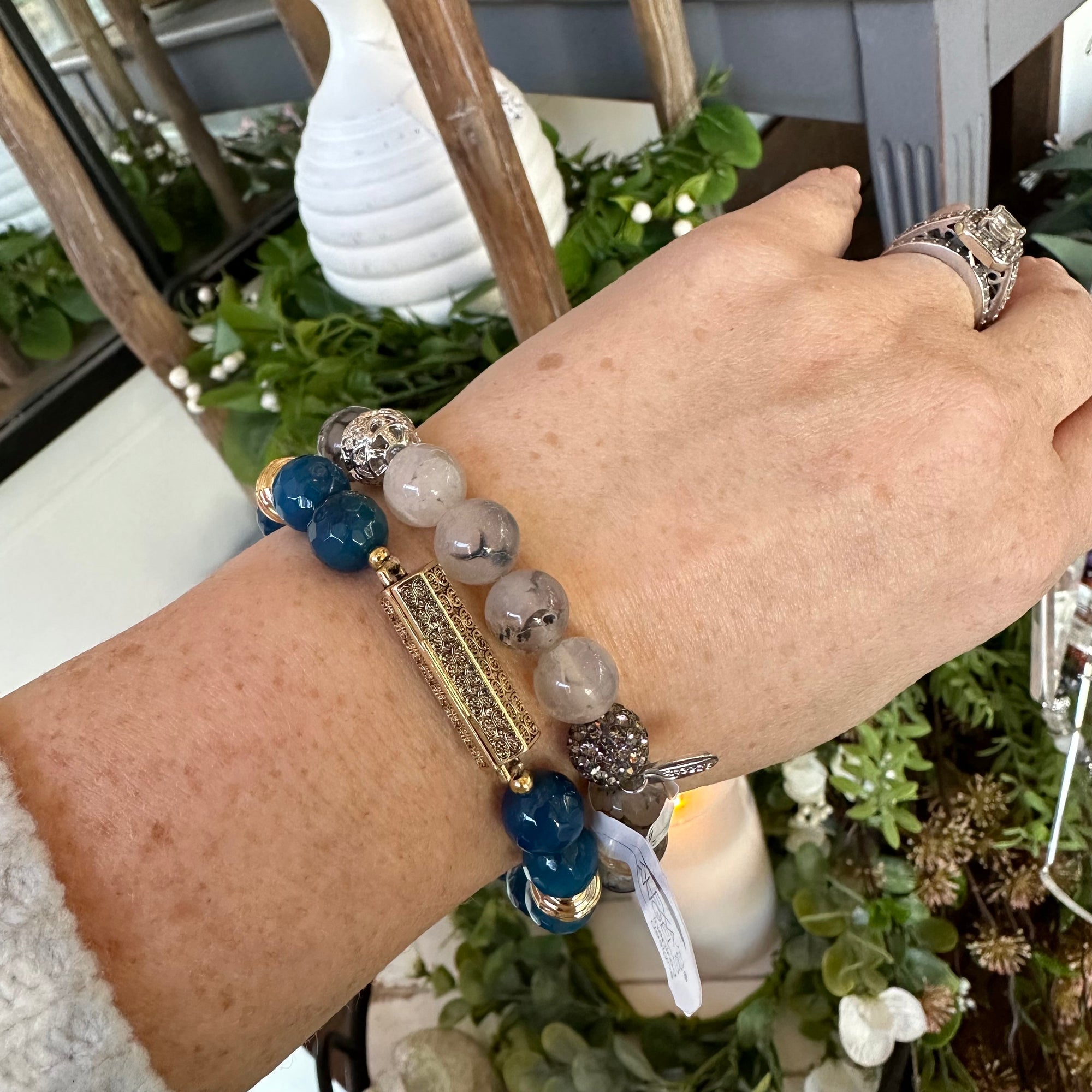 Prayer Box Bracelet | Natural Stone