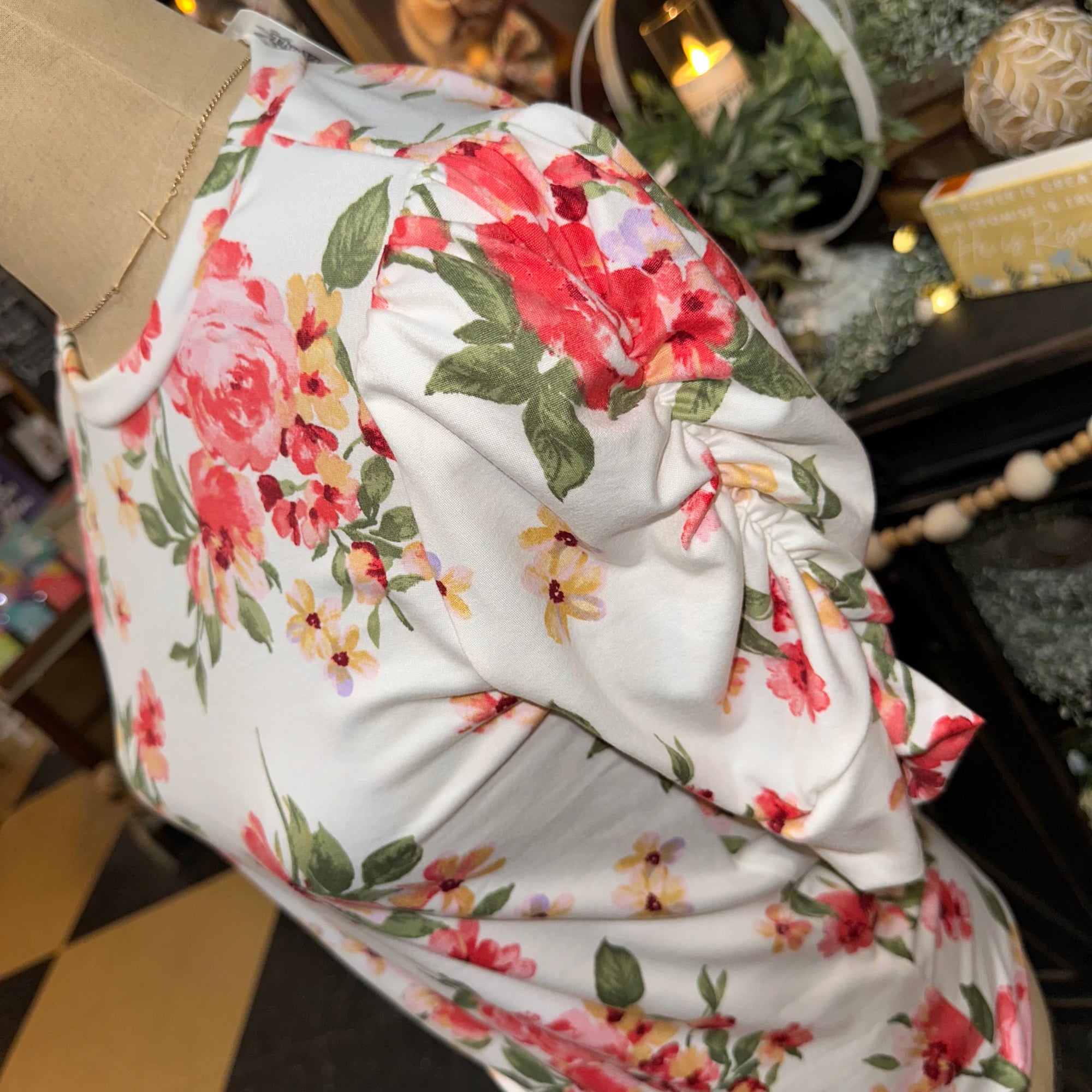 Floral Puff Sleeve Top