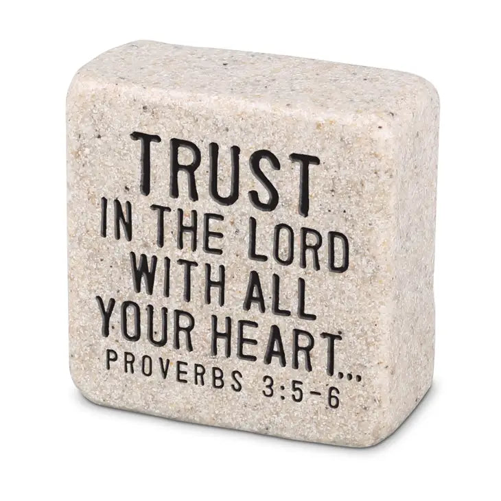 Trust in the Lord | Scripture Stone Block