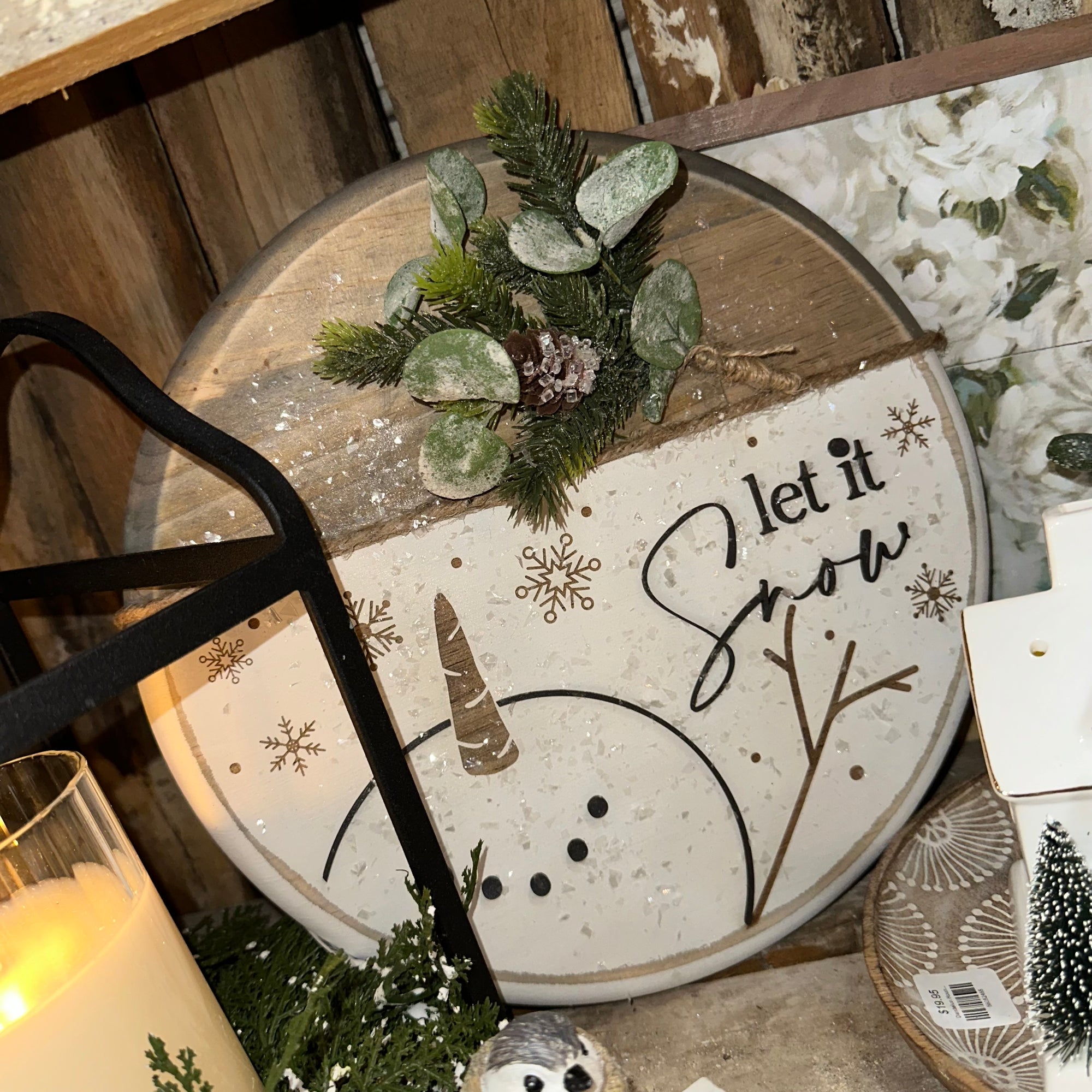 Let It Snow Snowman | 12" Handmade Sign
