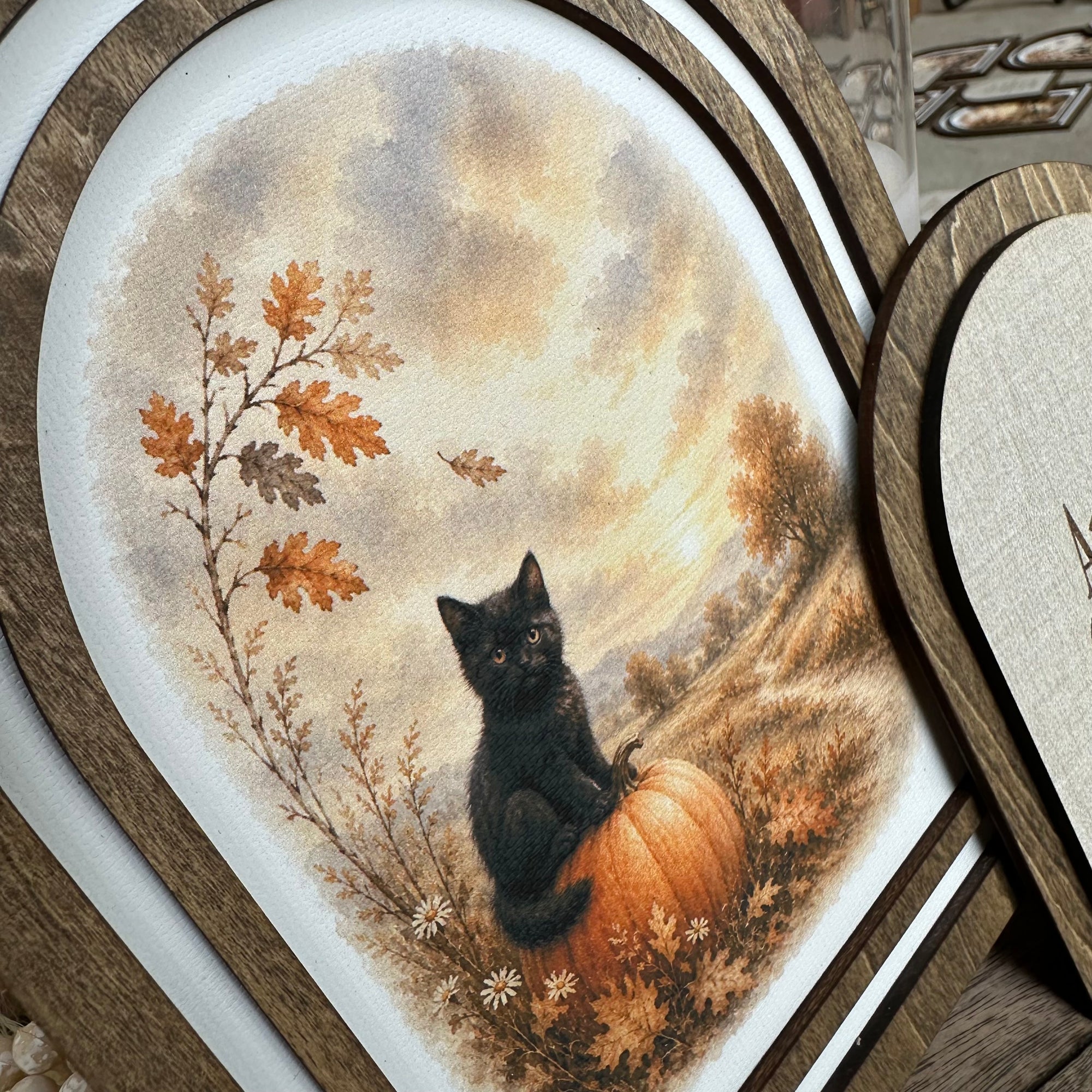 Pumpkin Perch Black Cat | Coordinating Set