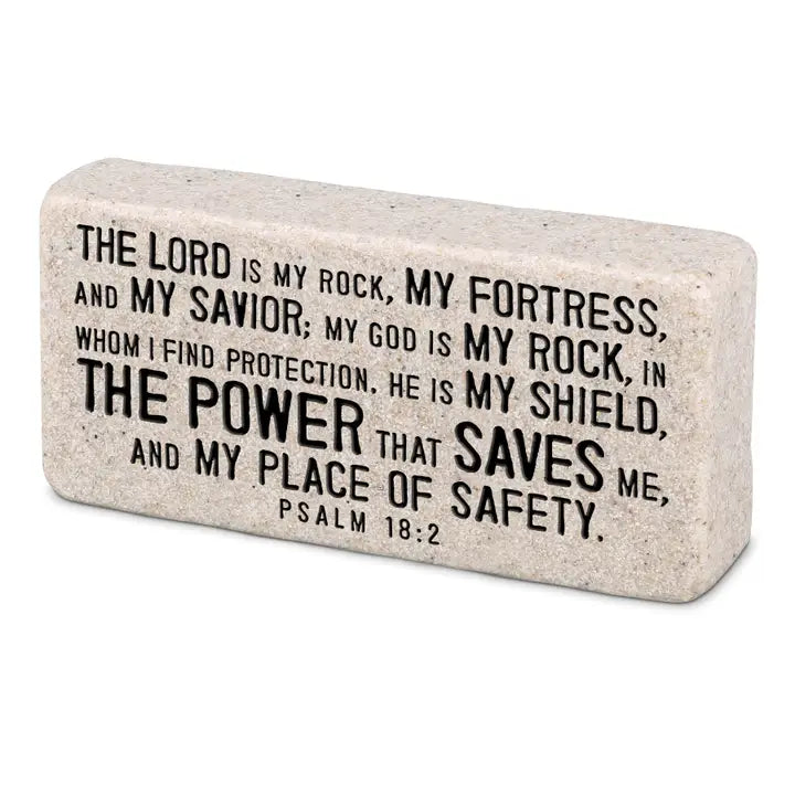 The Lord Is My Rock | Scripture Stone Block