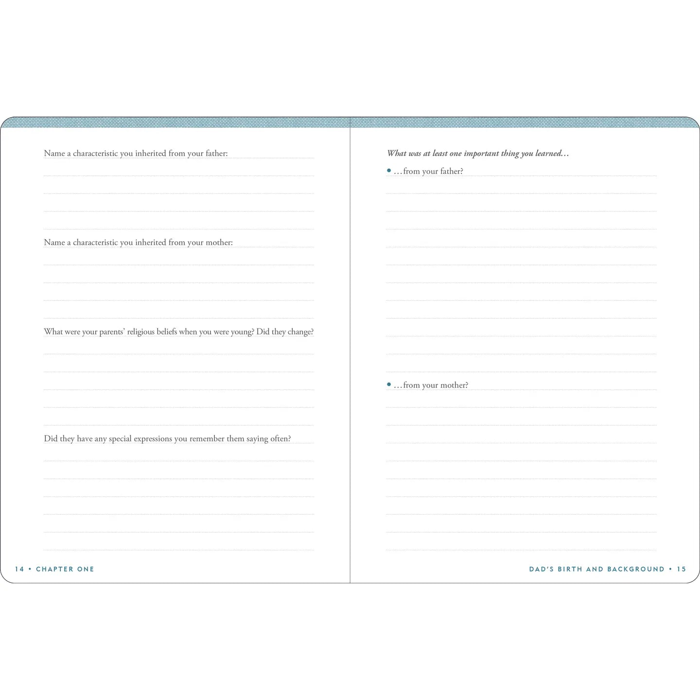 Dad's Story | Keepsake Memory Journal