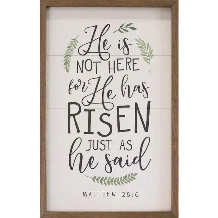 He Has Risen | Matthew 28:6 | Wall Art