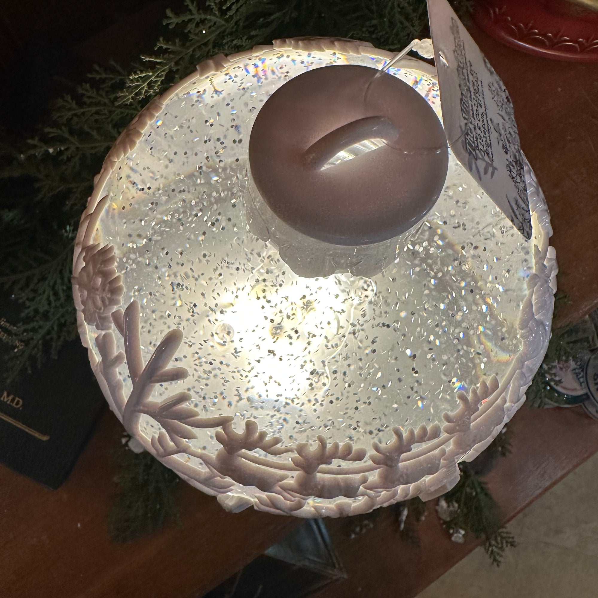 Winter Scene Spinning Snow Globe | Battery Operated