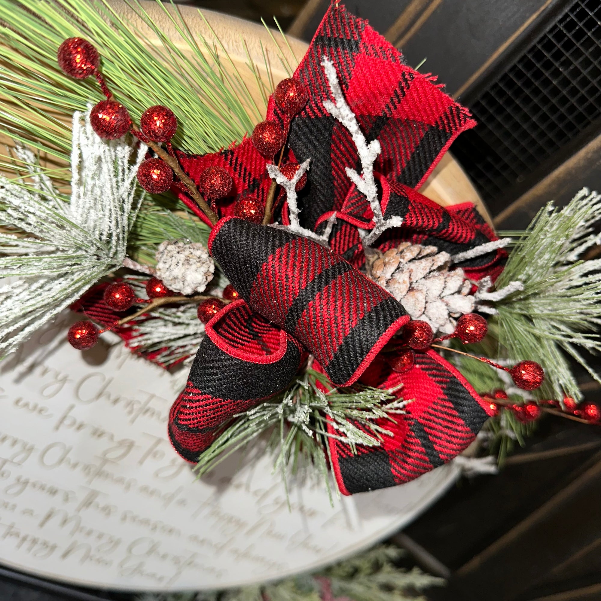 We Wish You A Merry Christmas | Red Plaid | Custom Sign