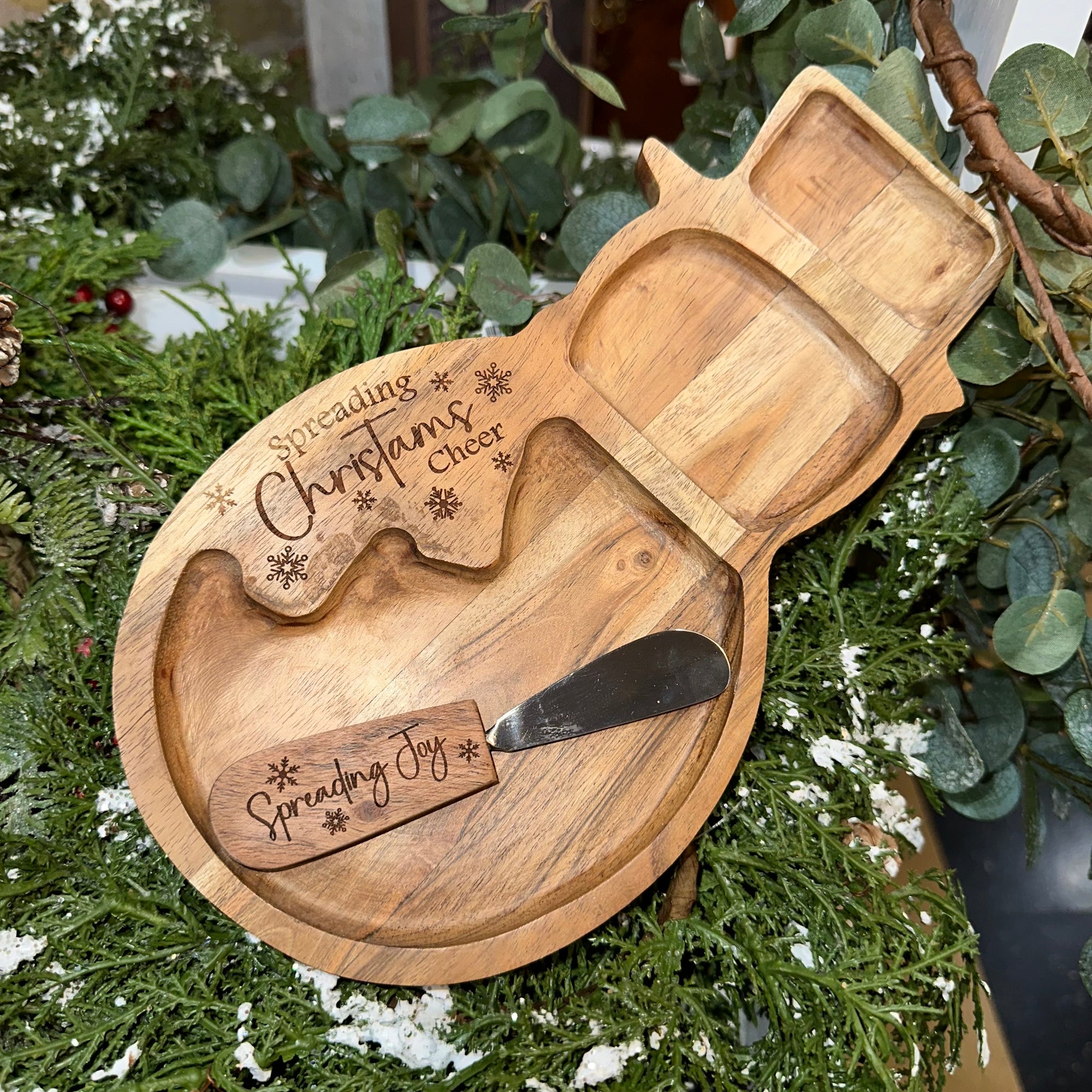 Snowman Treat Tray | Custom Engraved