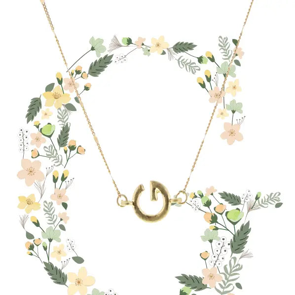 Initial Necklace | 16" | Gold