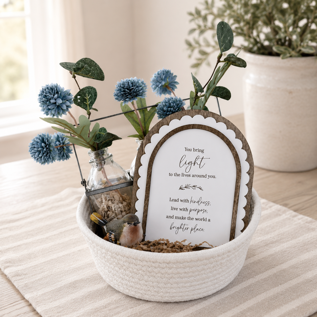 You Bring Light to the Lives Around You | Inspirational Scalloped Arch Sign