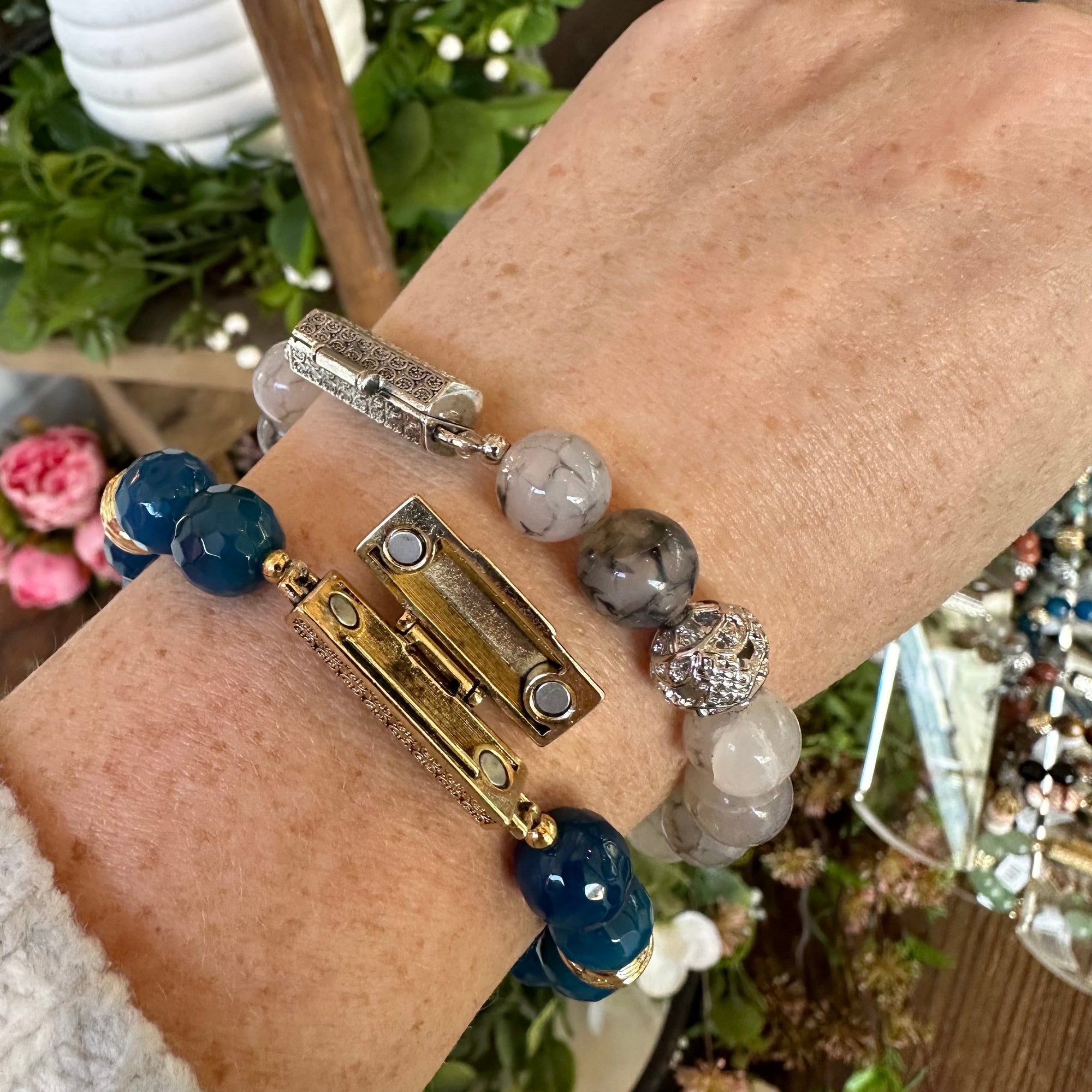 Prayer Box Bracelet | Natural Stone