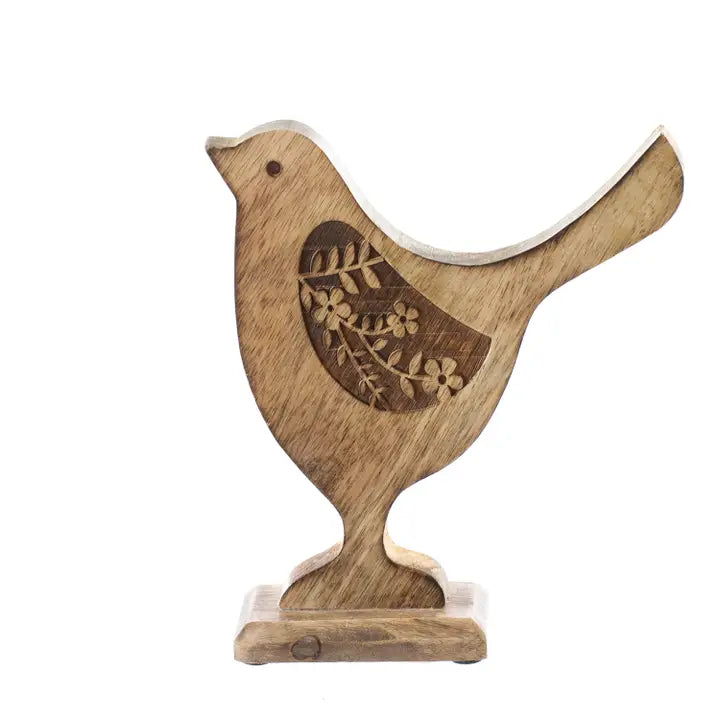 Wood Floral Bird | Stand Sitter