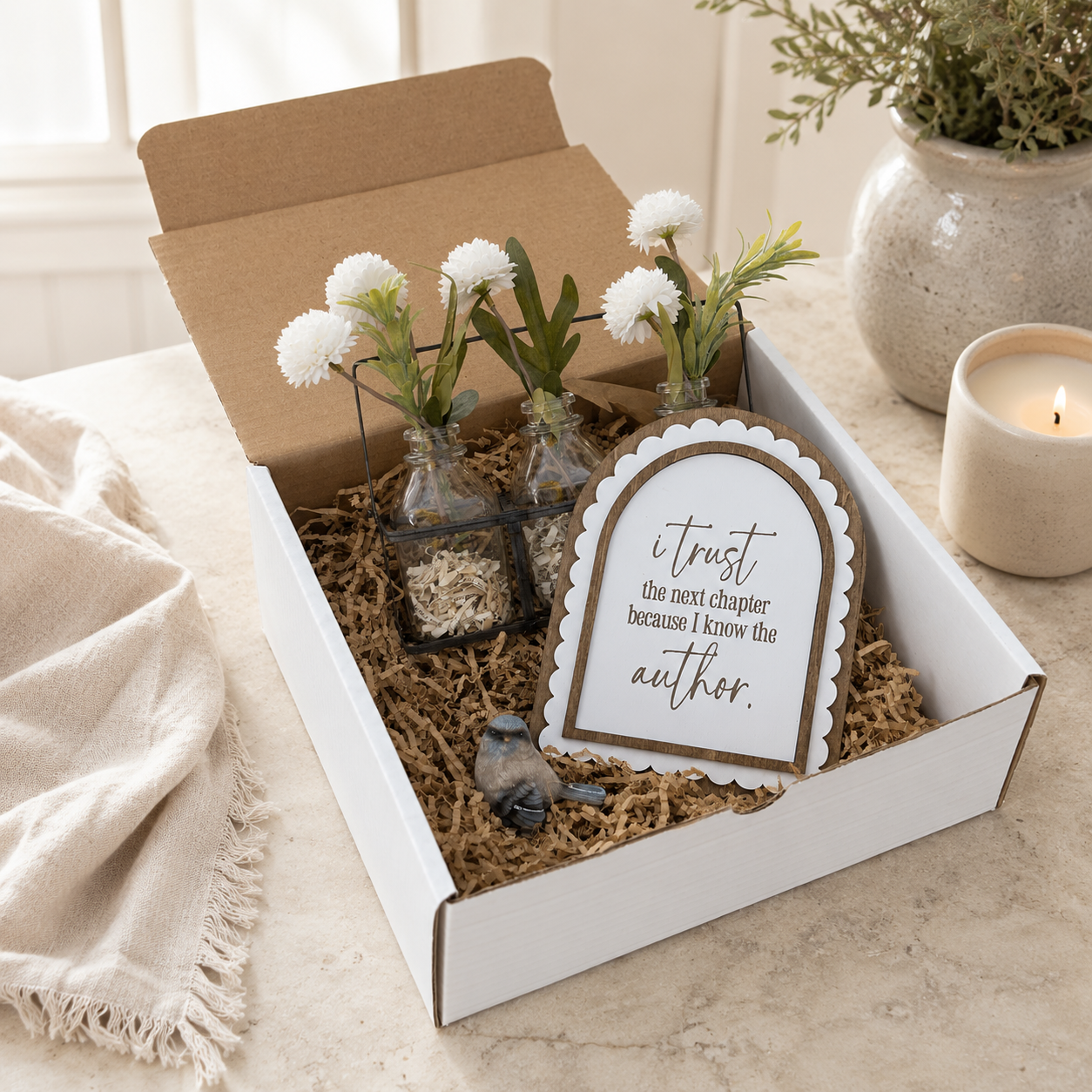 Trust the Next Chapter Sign | Christian Graduation Gift & Encouragement Decor