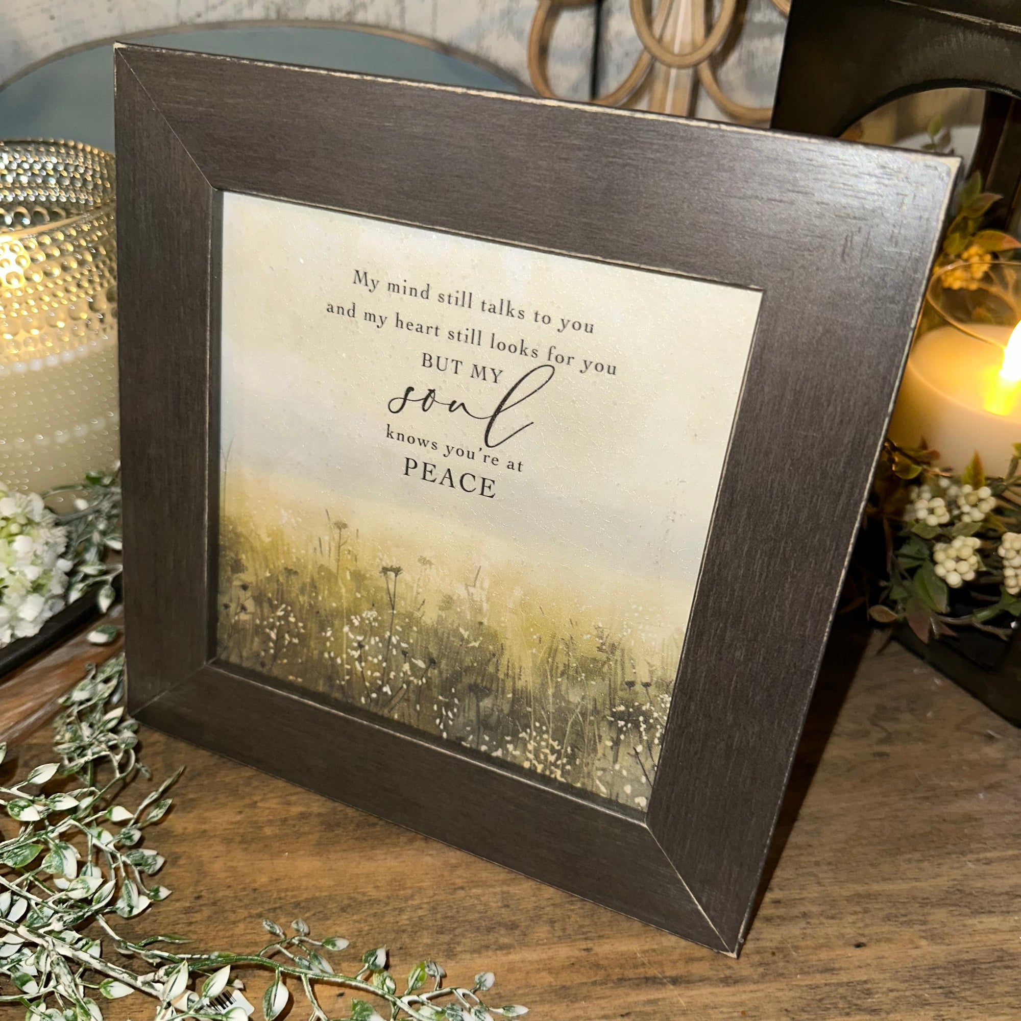 My Soul Knows You're at Peace | Wildflowers | Framed Art