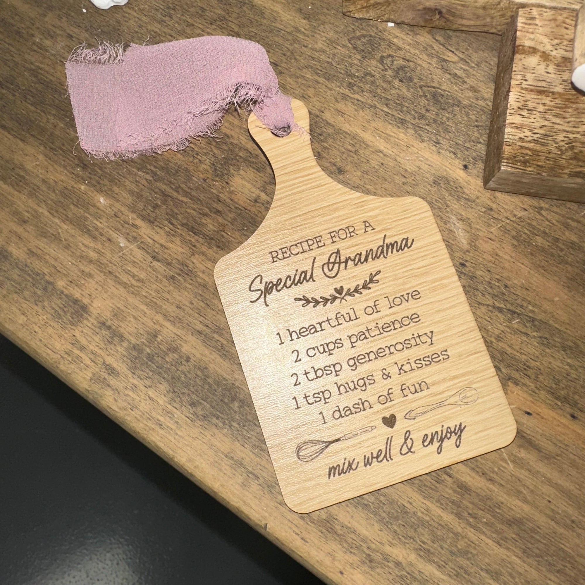 Recipe for a Special Grandma | Engraved Ornament