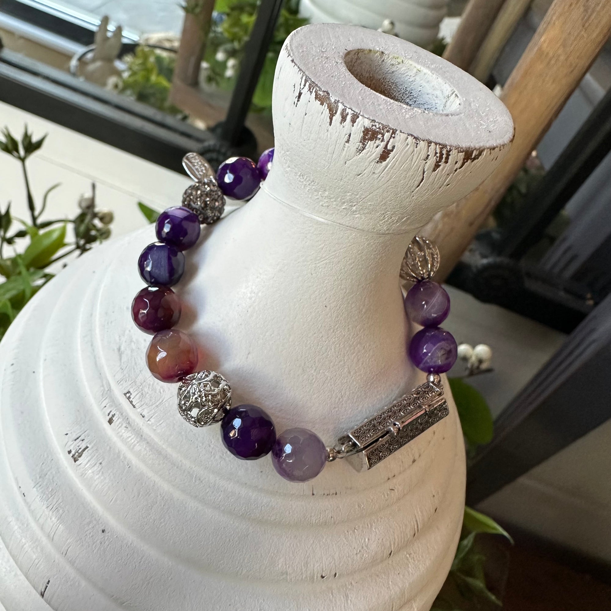 Prayer Box Bracelet | Natural Stone