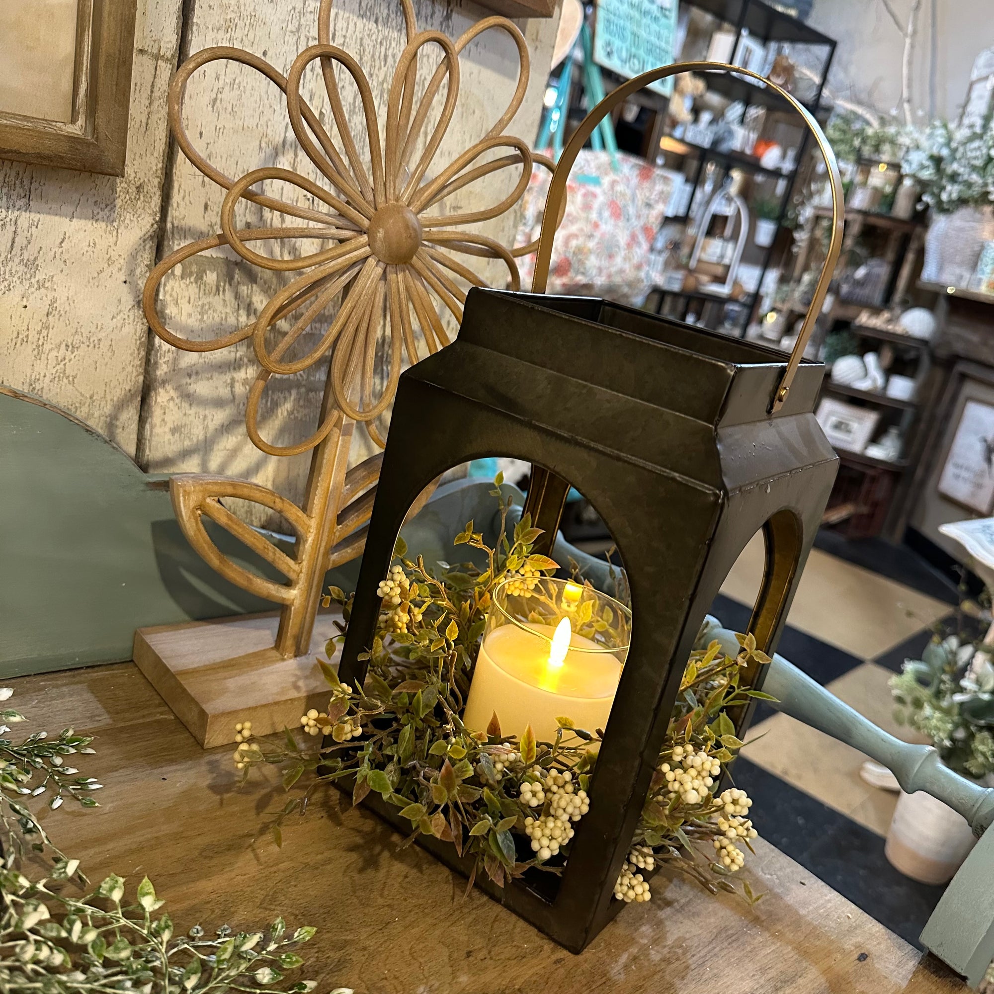 Candle Lantern | Rustic Metal