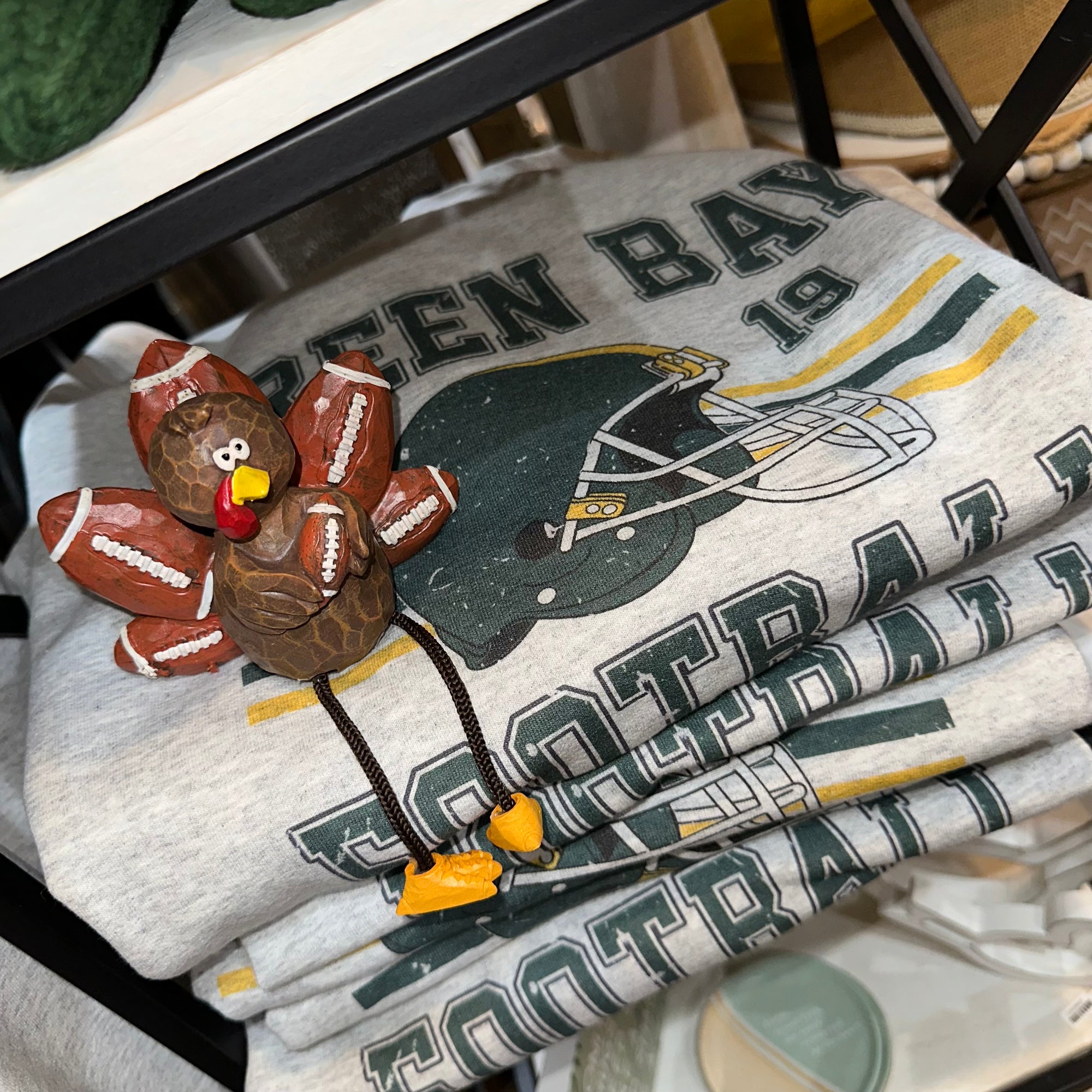 Harvest Football Turkey Shelf Sitter