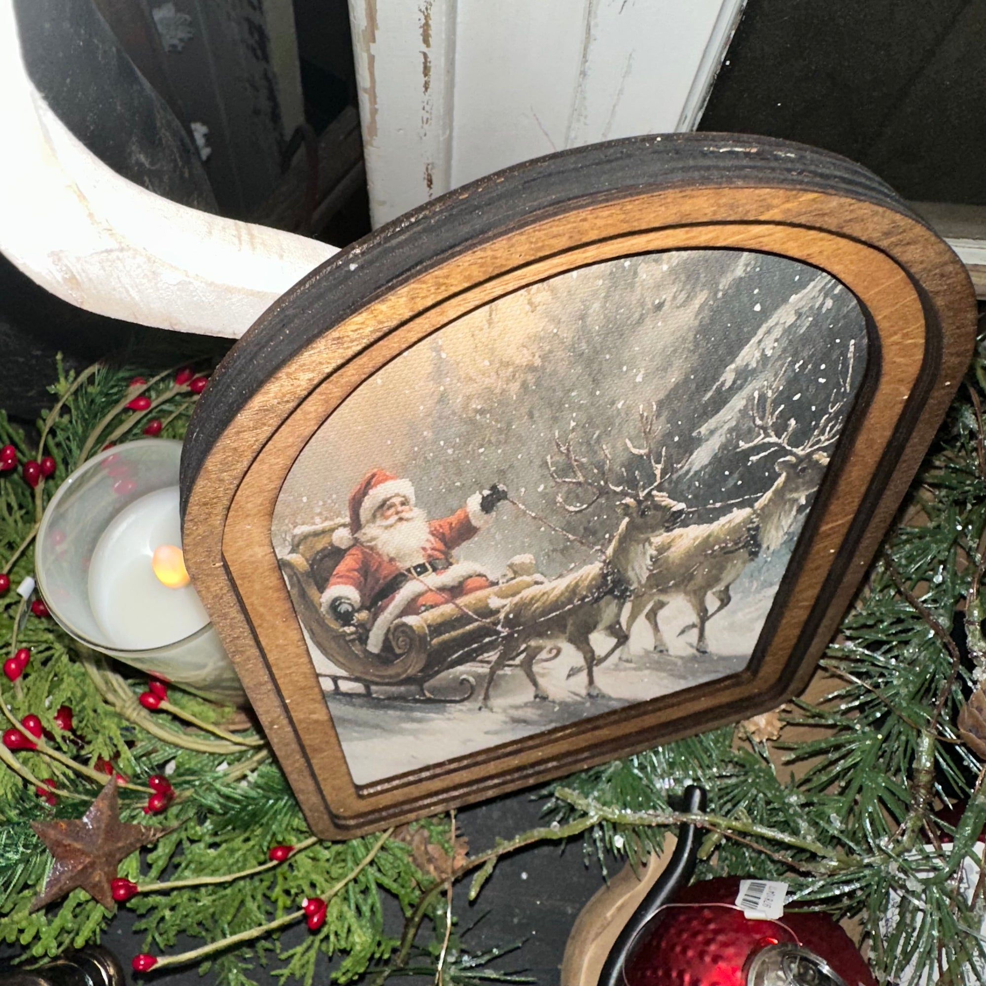 Santa Sleigh | Arched Art