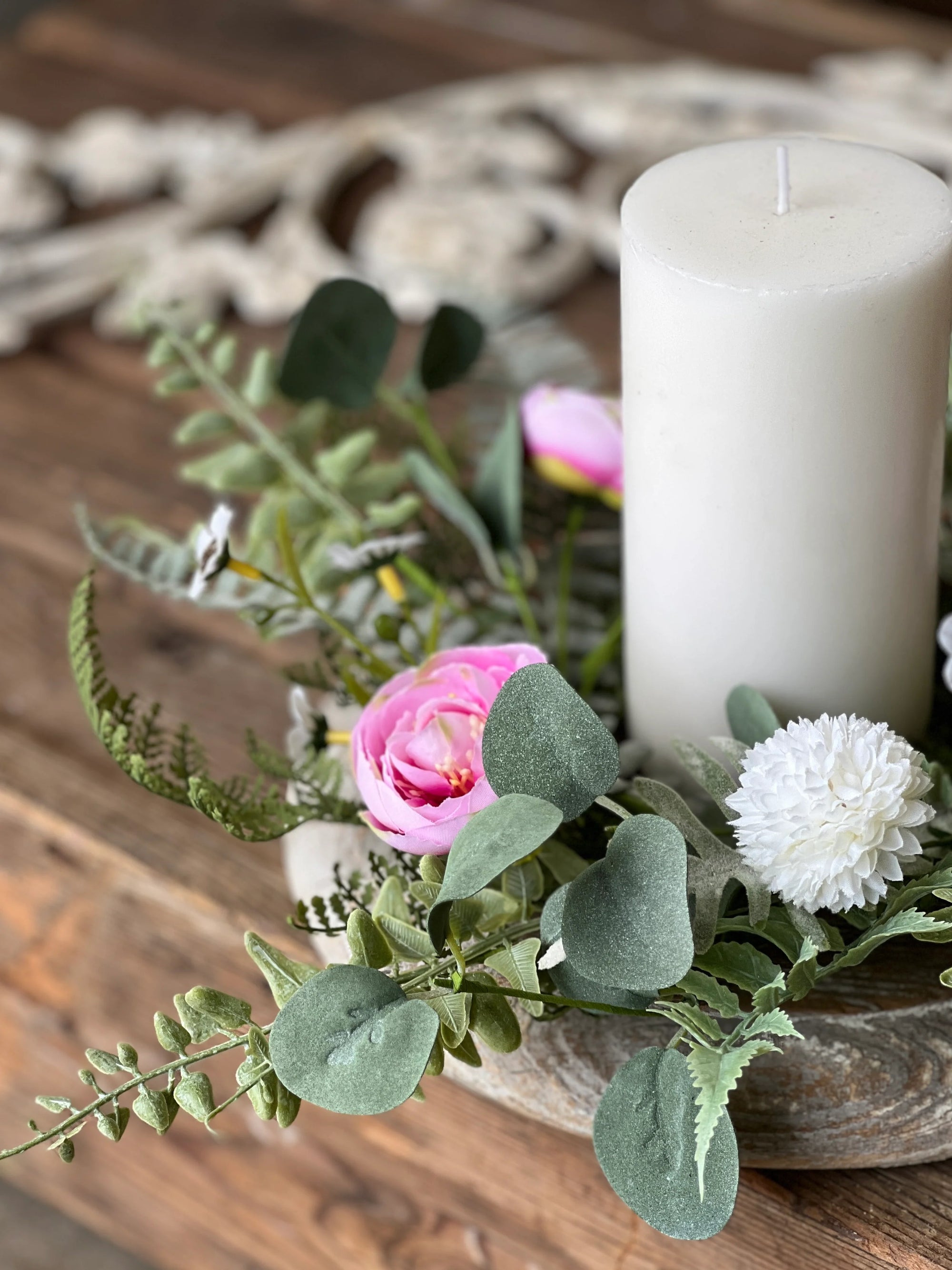 Bloomsbury Hill Candle Ring | 10" | Pink