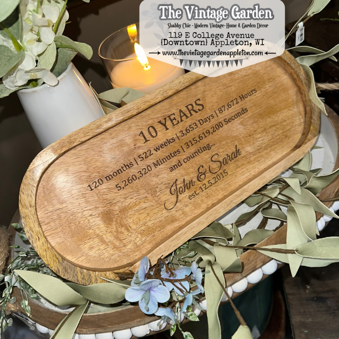 Anniversary Gift | Custom Wood Tray