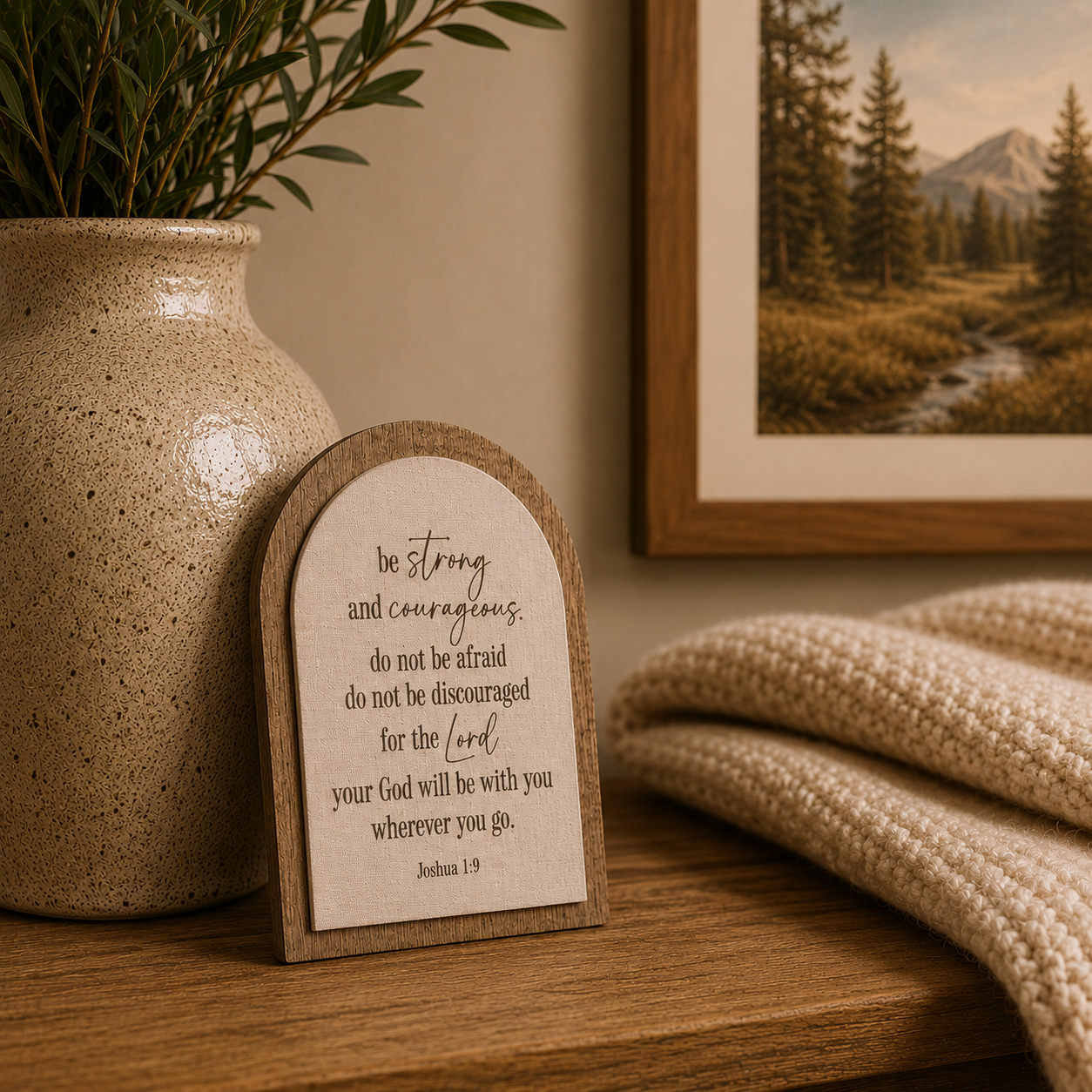 The Be Strong & Courageous | Companion Sign