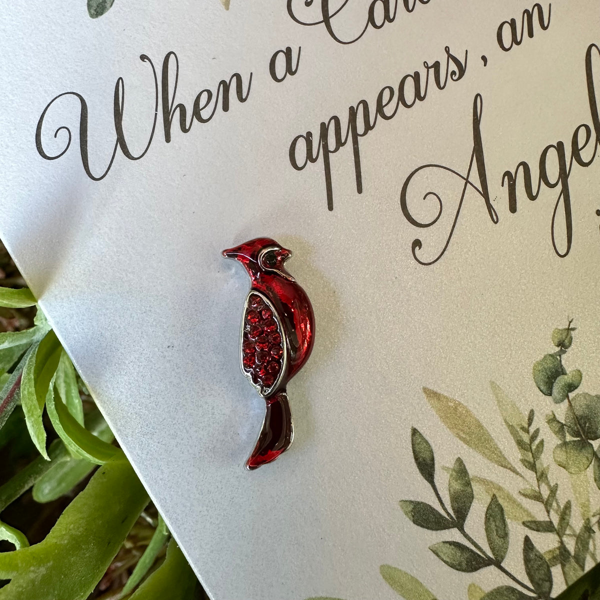 When a Cardinal Appears, an Angel is Near | Cardinal Pin