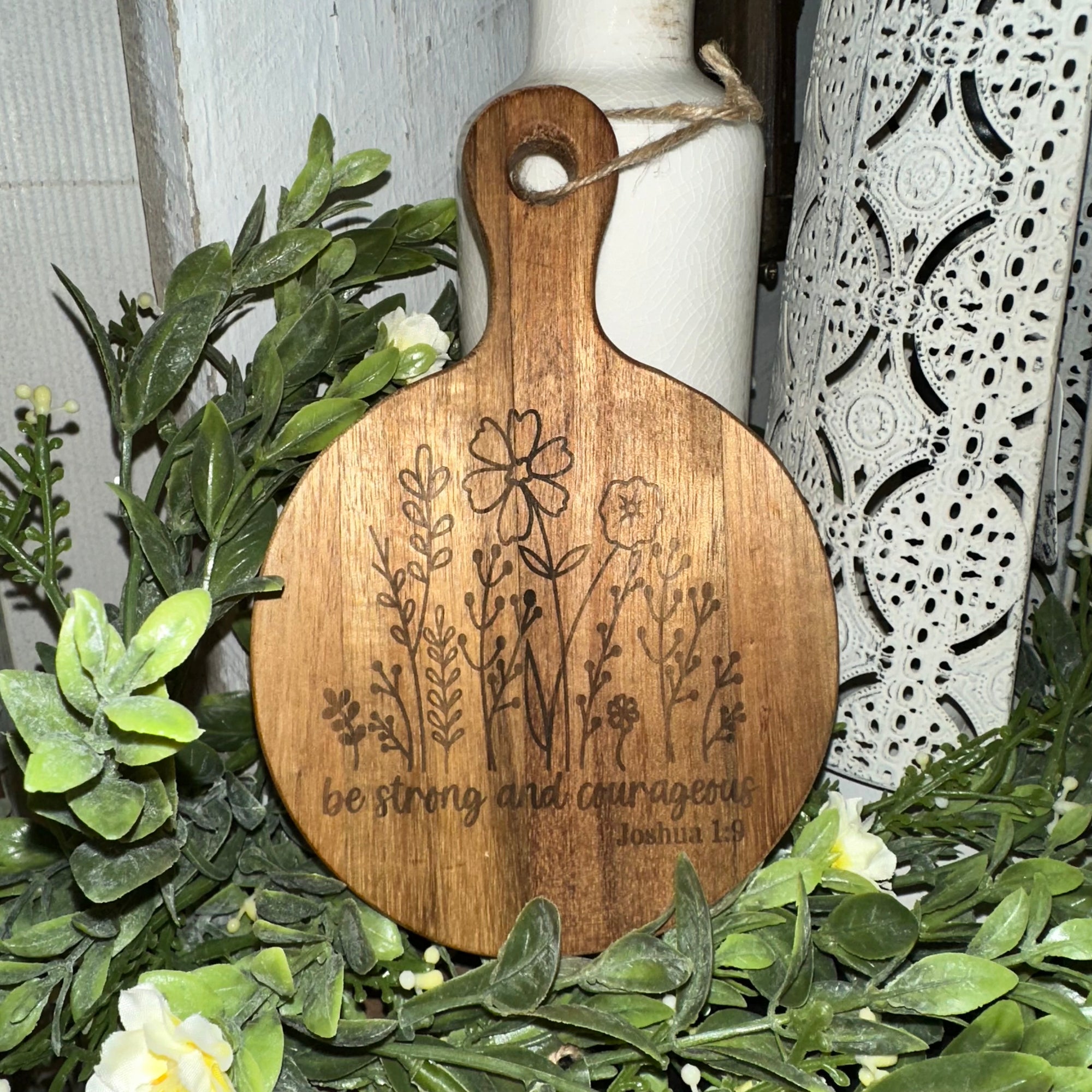 Be Strong & Courageous | Joshua 1:9 | Mini Cutting Board