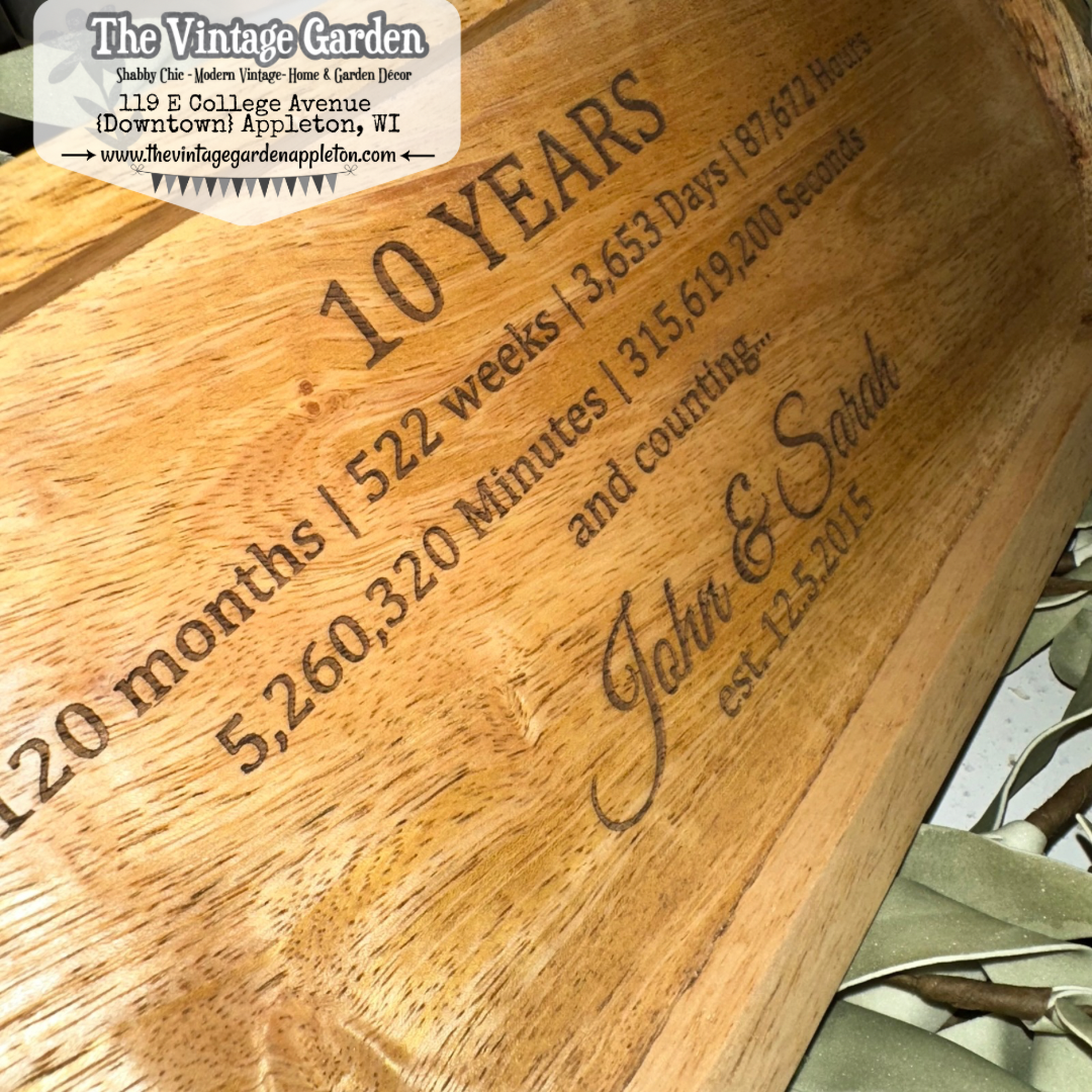 Anniversary Gift | Custom Wood Tray