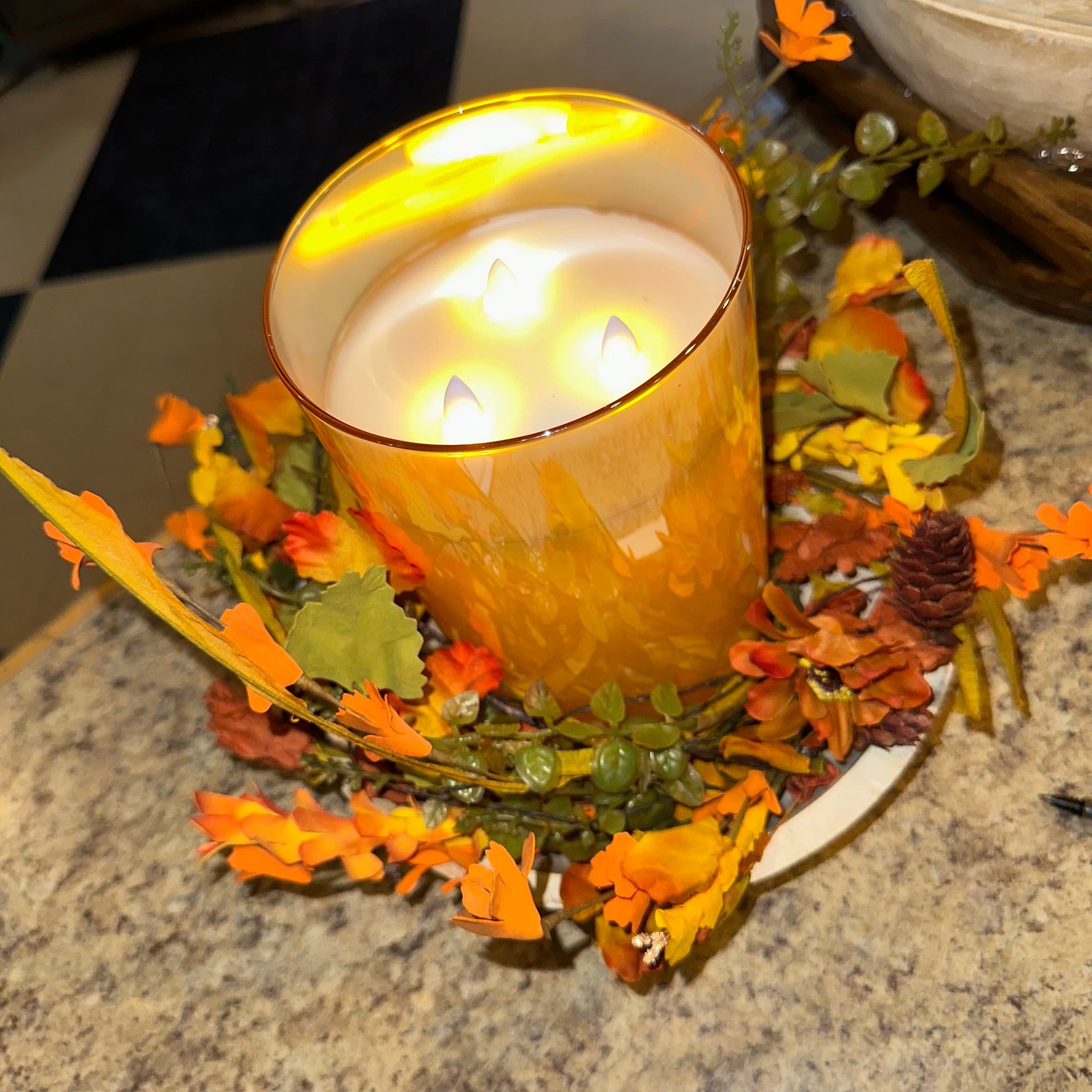Autumn Harvest Candle Ring | 18"