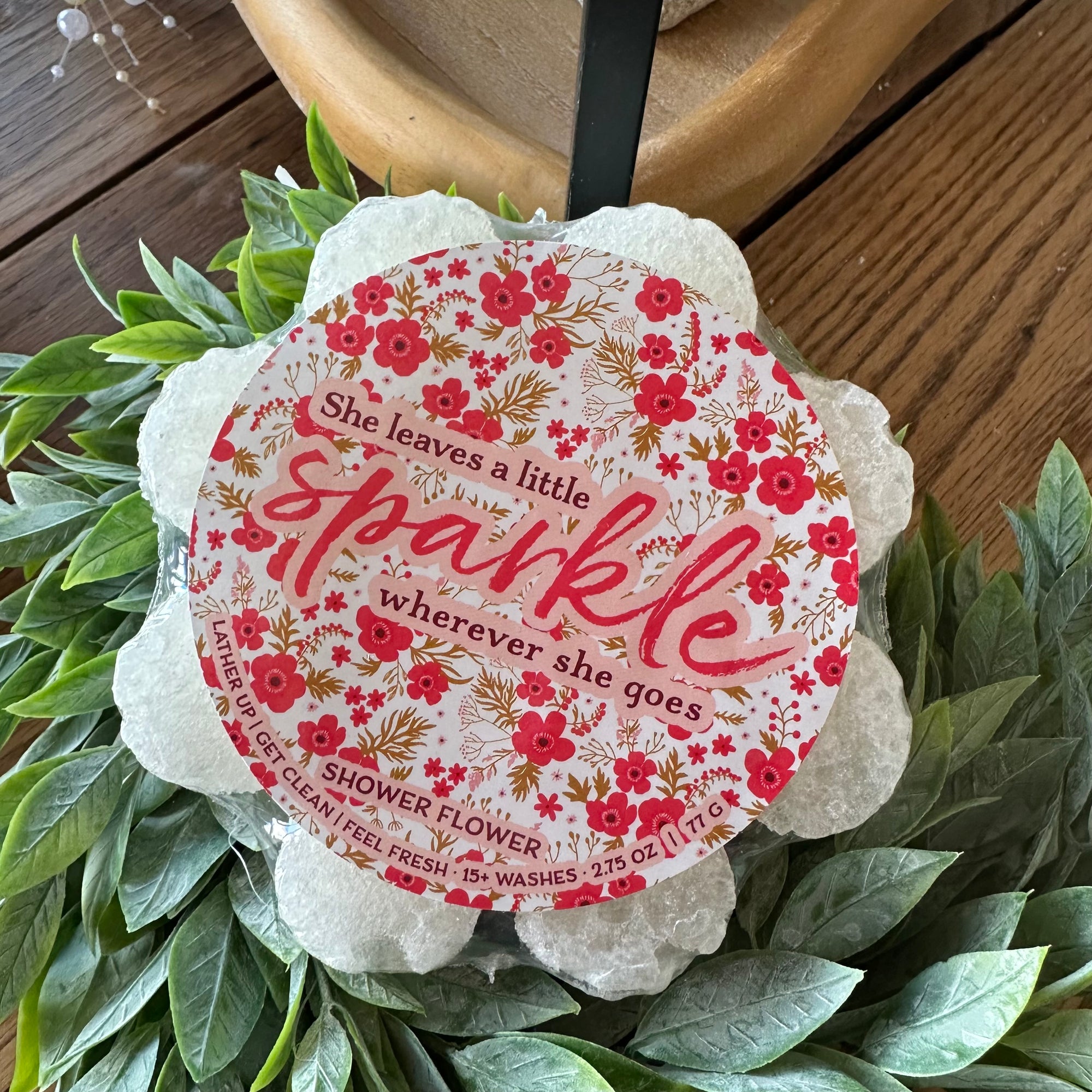 She Leaves A Little Sparkle | Shower Flower | Caren Body Products