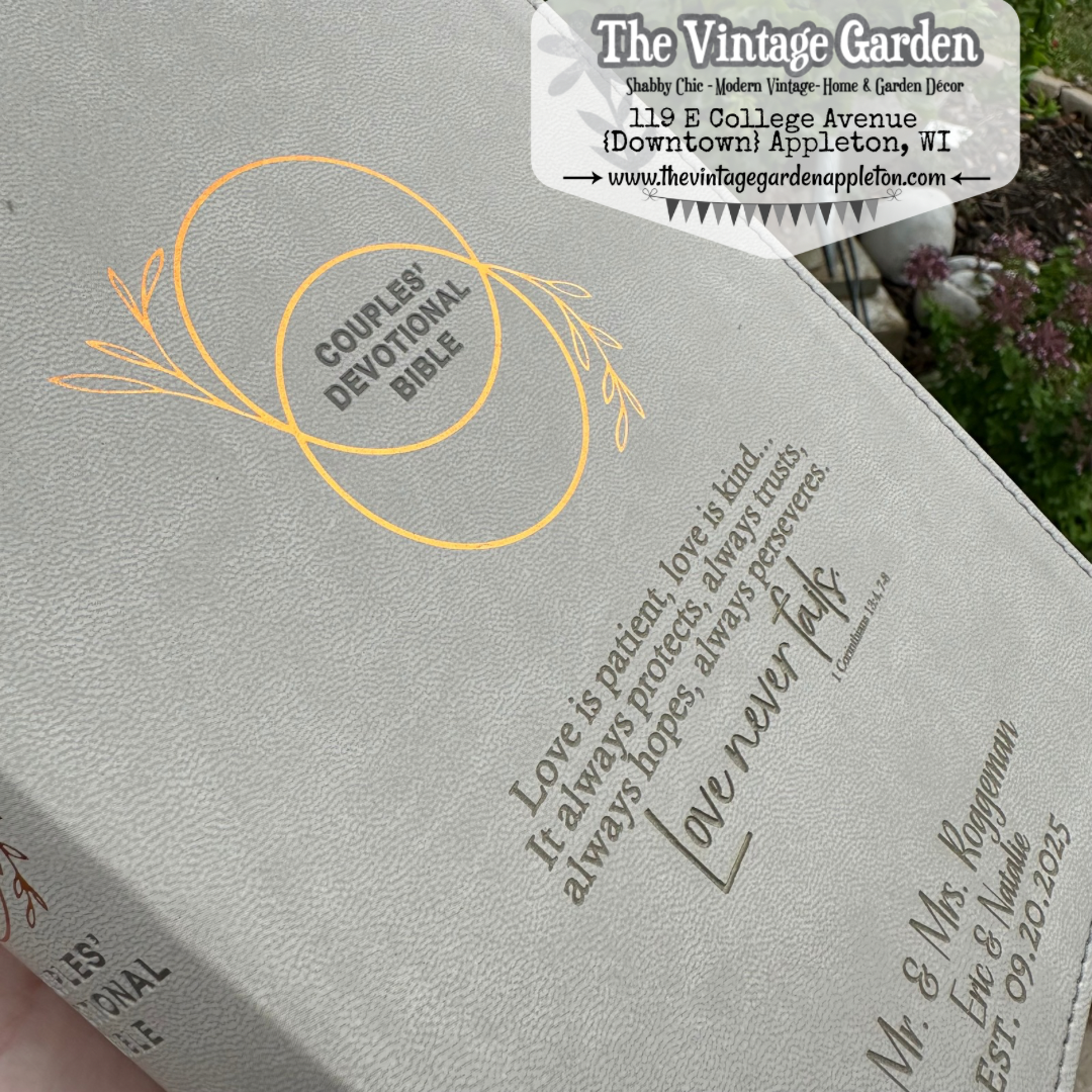 Couples Devotional Bible | Leather NIV Bible | Custom Engraved