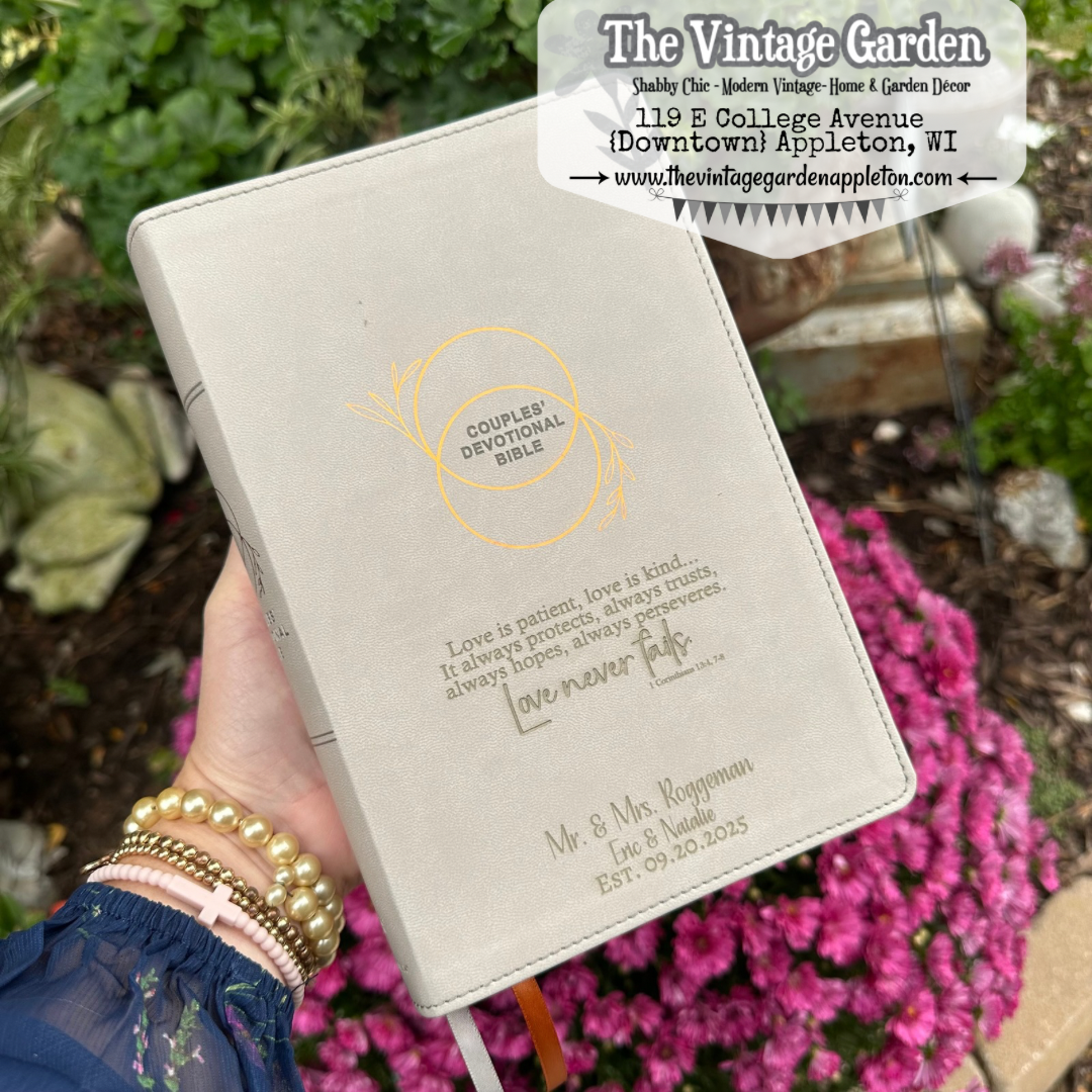 Couples Devotional Bible | Leather NIV Bible | Custom Engraved