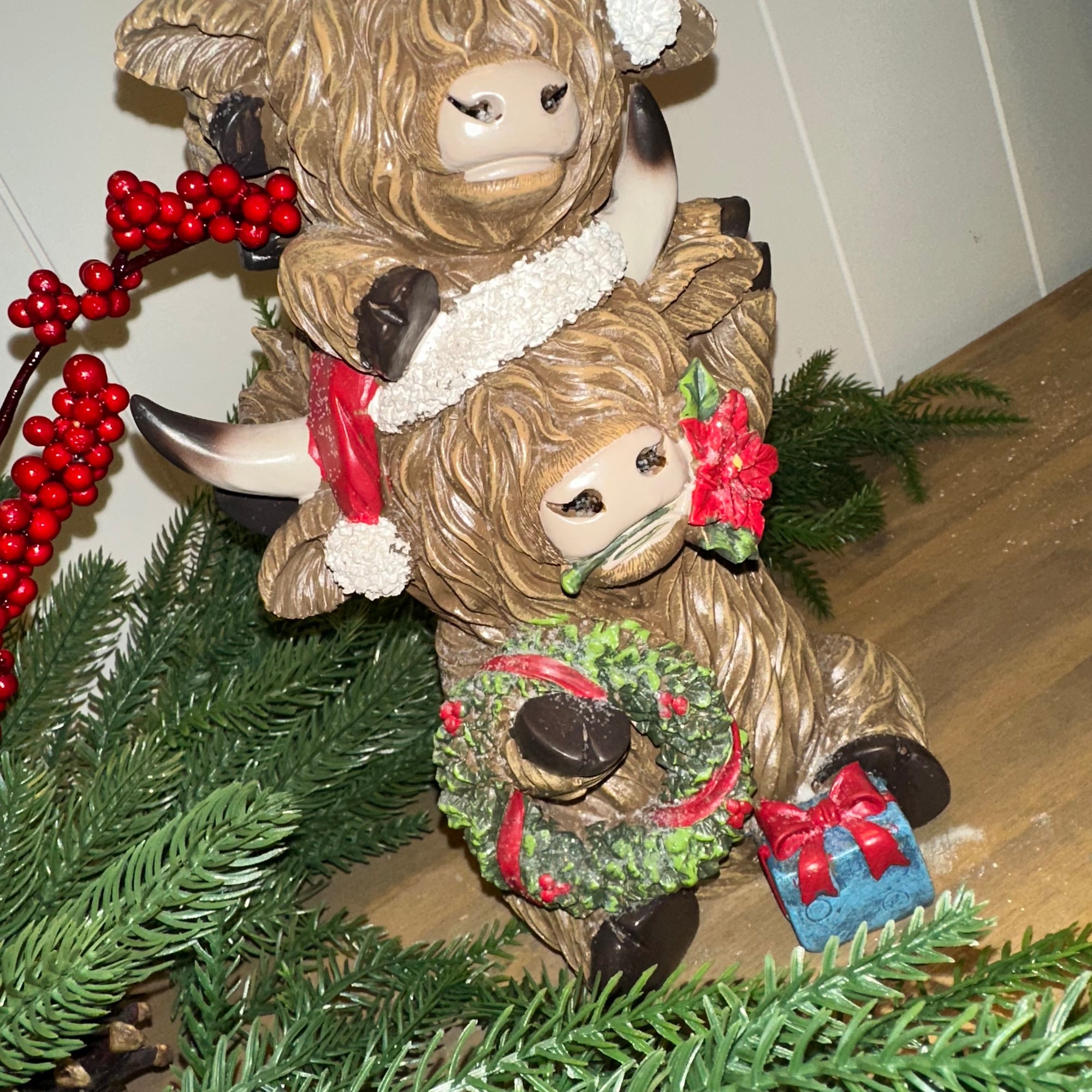 Merry Christmas Highland Cow Stack