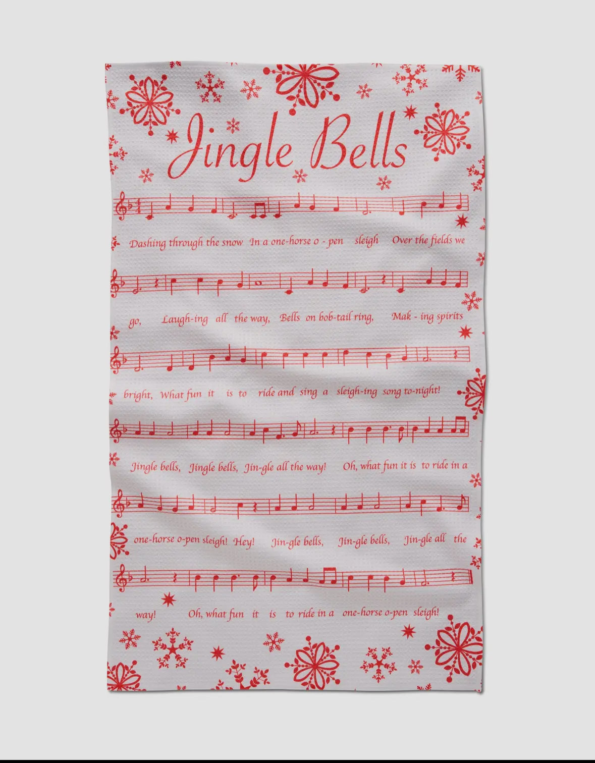 Geometry Kitchen Tea Towel | Frosty Notes | Jingle Bells
