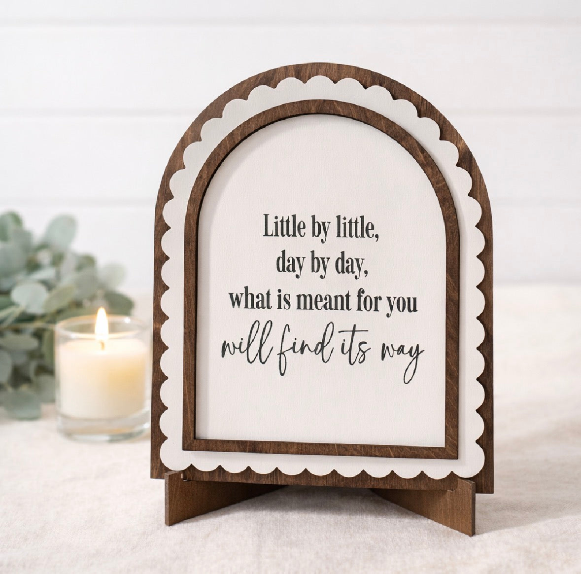 What’s Meant to be Will Find Its Way | Inspirational Handmade Arched Sign