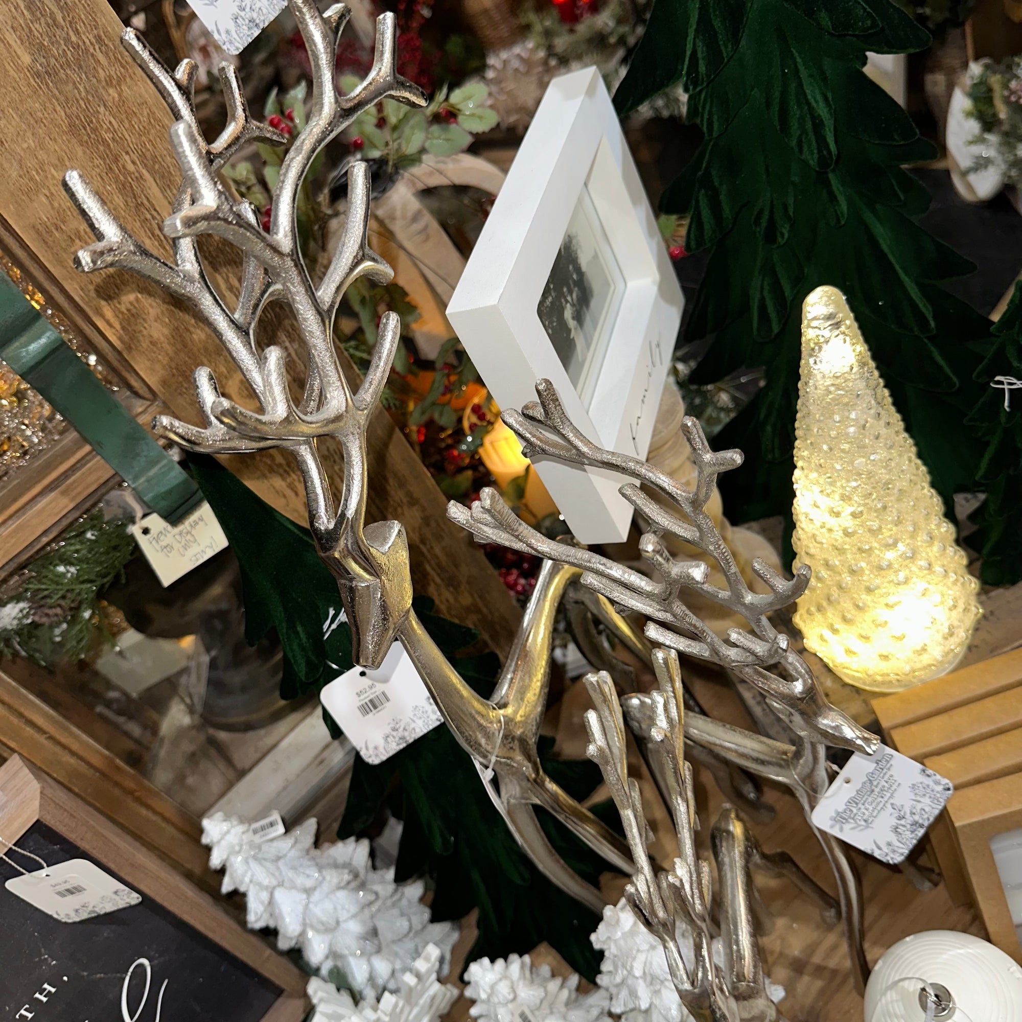 Whimsical Deer | Tall Silver | Metal