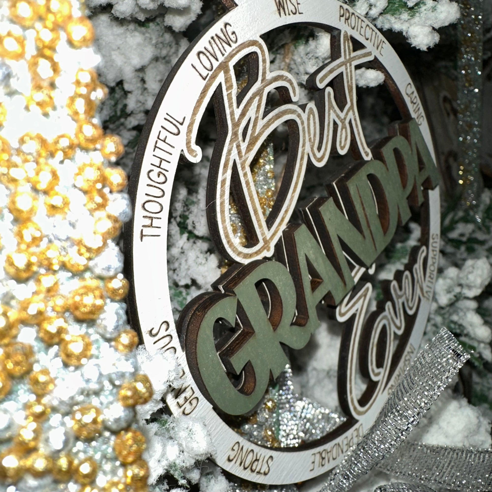 Best Grandpa Ever | Engraved Ornament