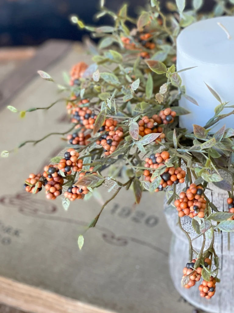 Berry Candle Ring | Orange | 11"