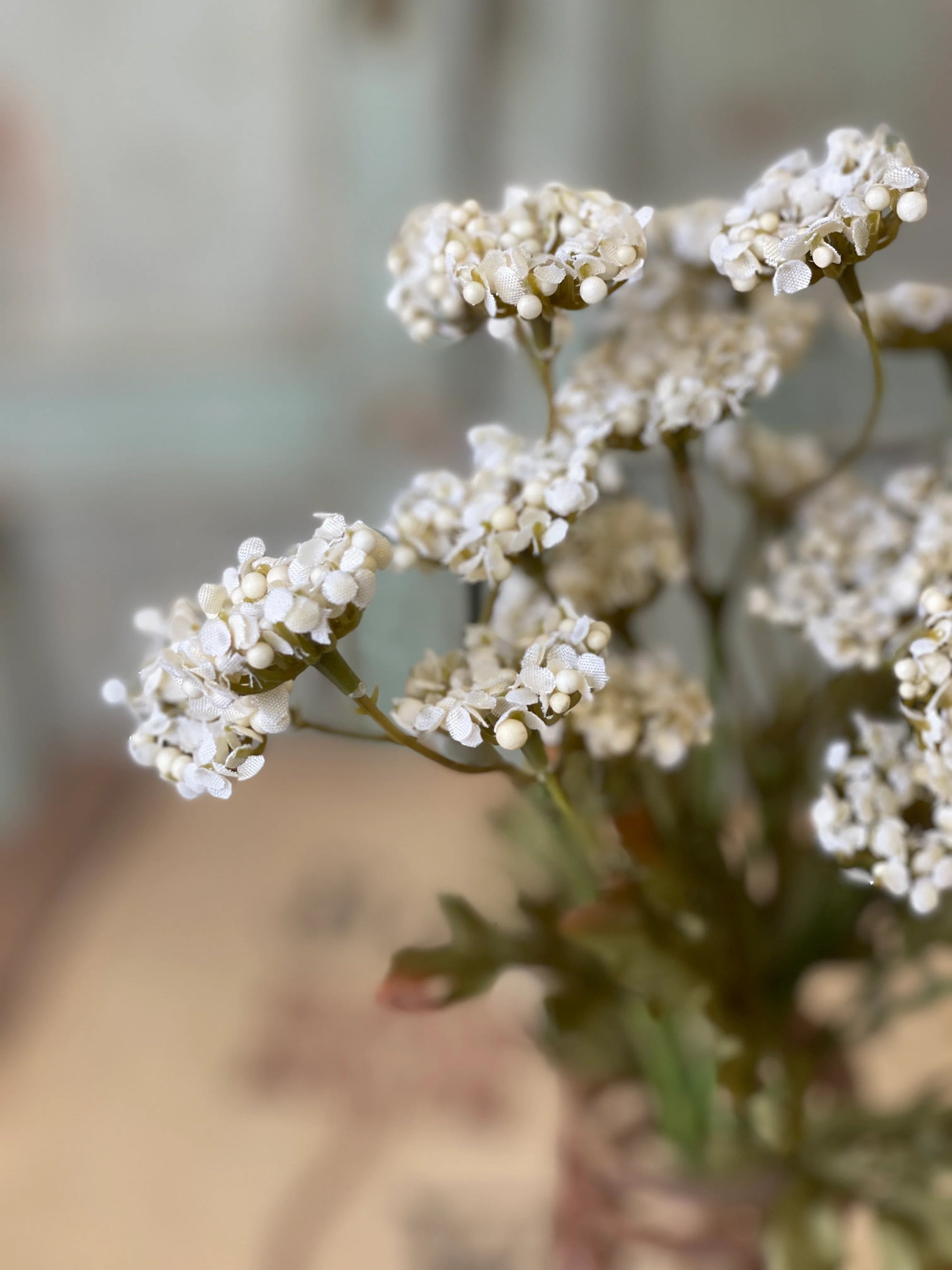 Fennel Lacey Flower Bush | Cream | 13"