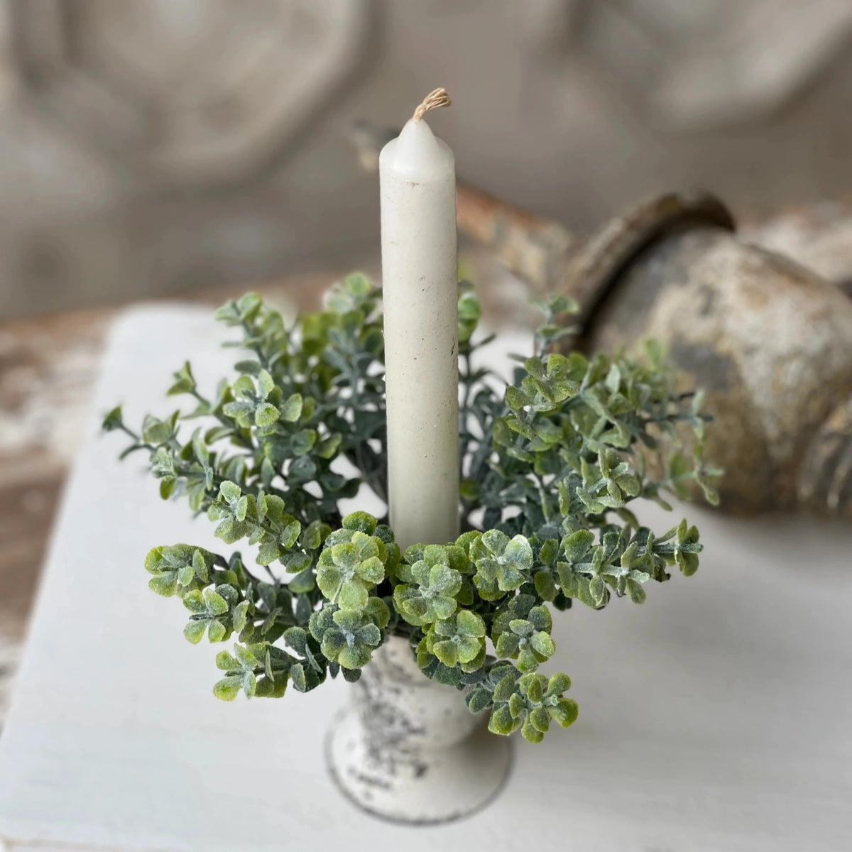 After Rain Greens Candle Ring | 6&quot;
