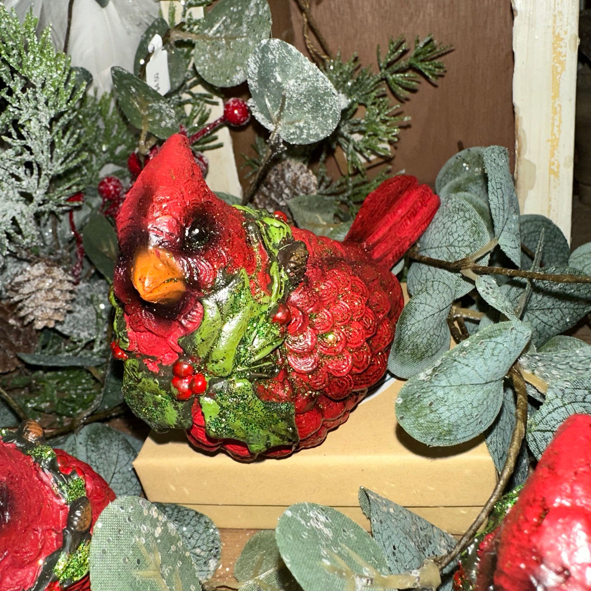 Cardinal | Holly Wreath