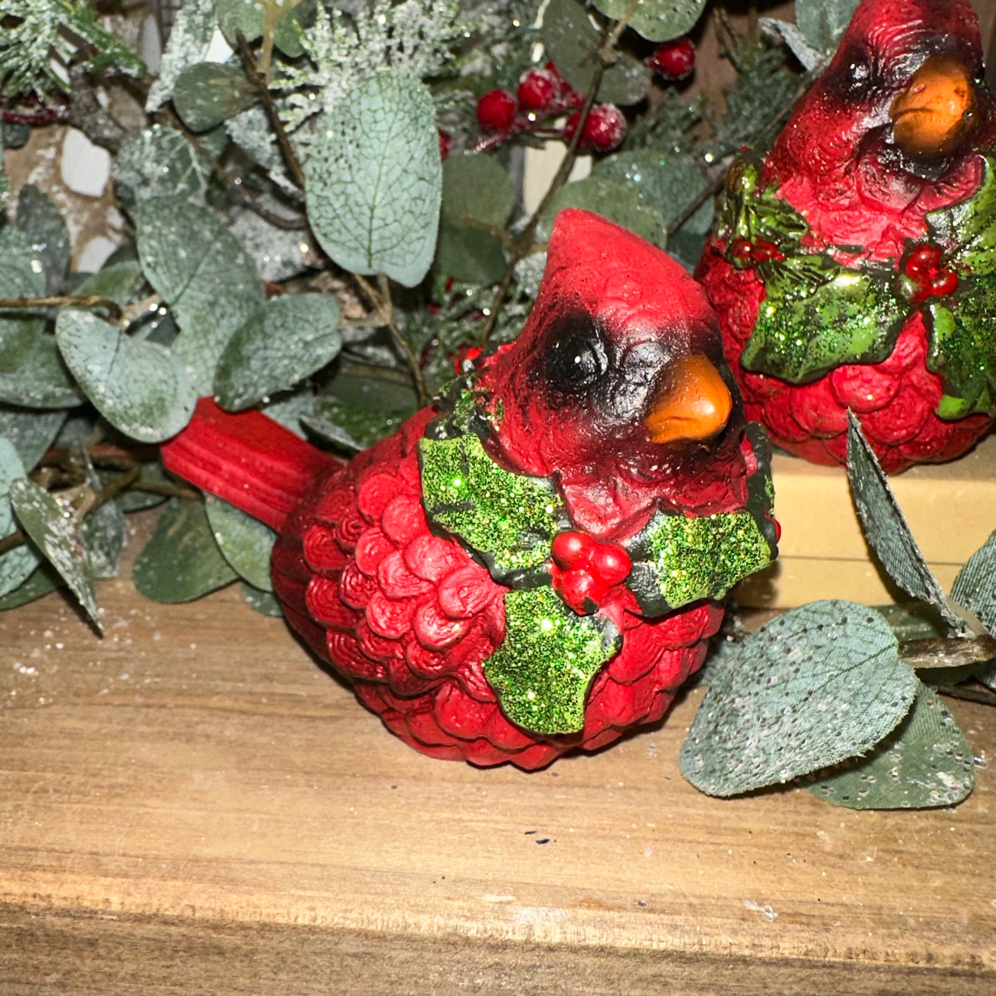 Cardinal | Holly Wreath