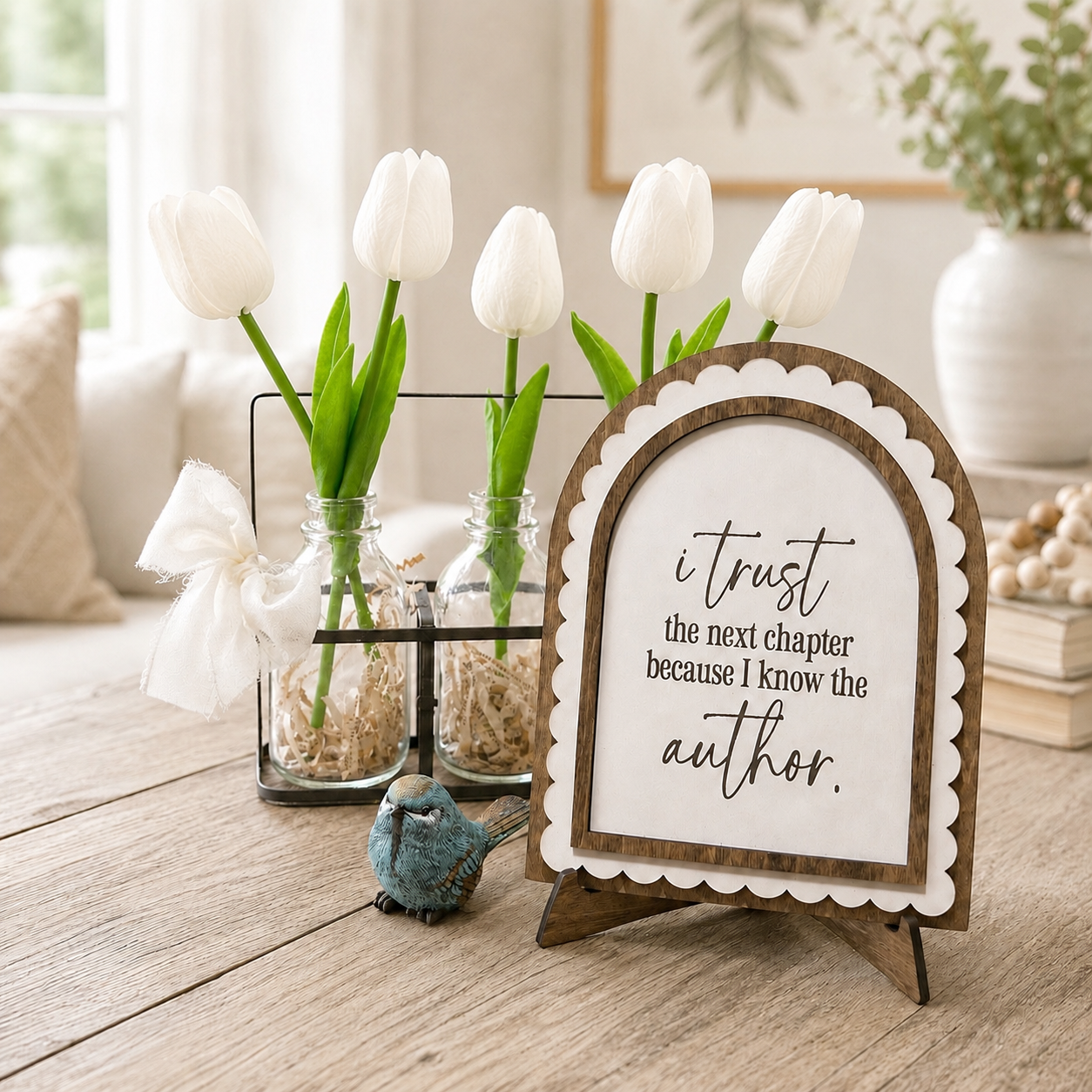 Trust the Next Chapter Sign | Christian Graduation Gift & Encouragement Decor