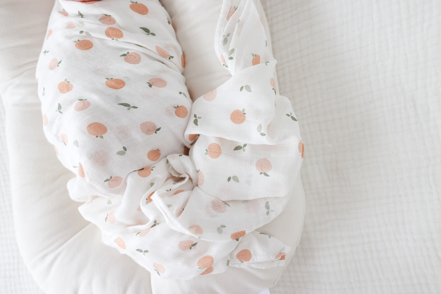 Peaches | Cotton Muslin Swaddle Blanket