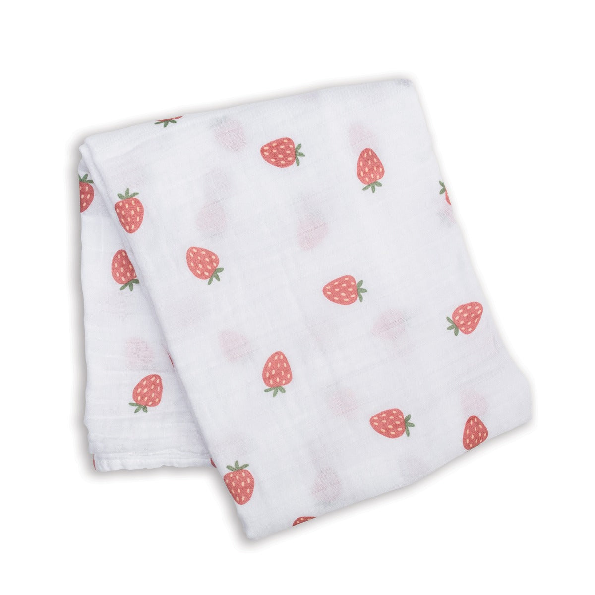 Strawberries | Cotton Muslin Swaddle Blanket